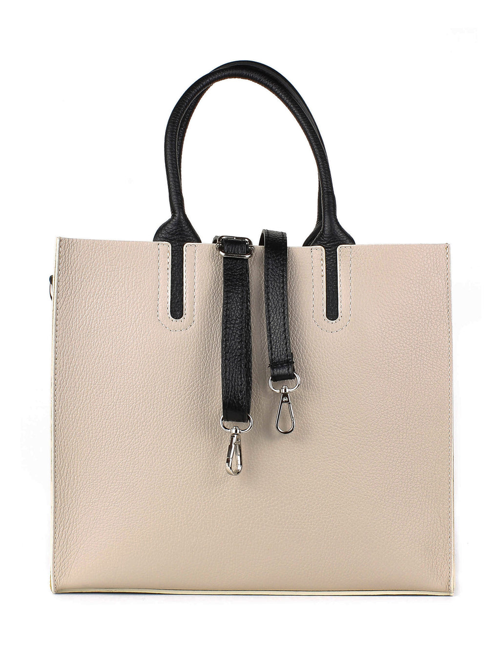 Bolso Tote de piel italiana Beige 2755-11-32