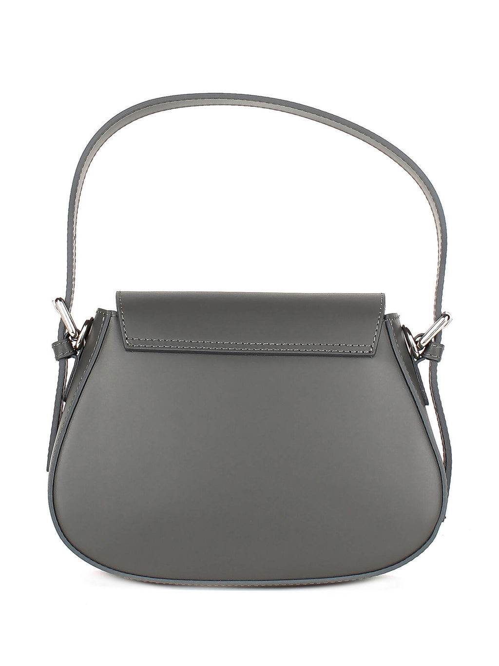 Bolso de hombro de piel italiana Gris 3773-27-31