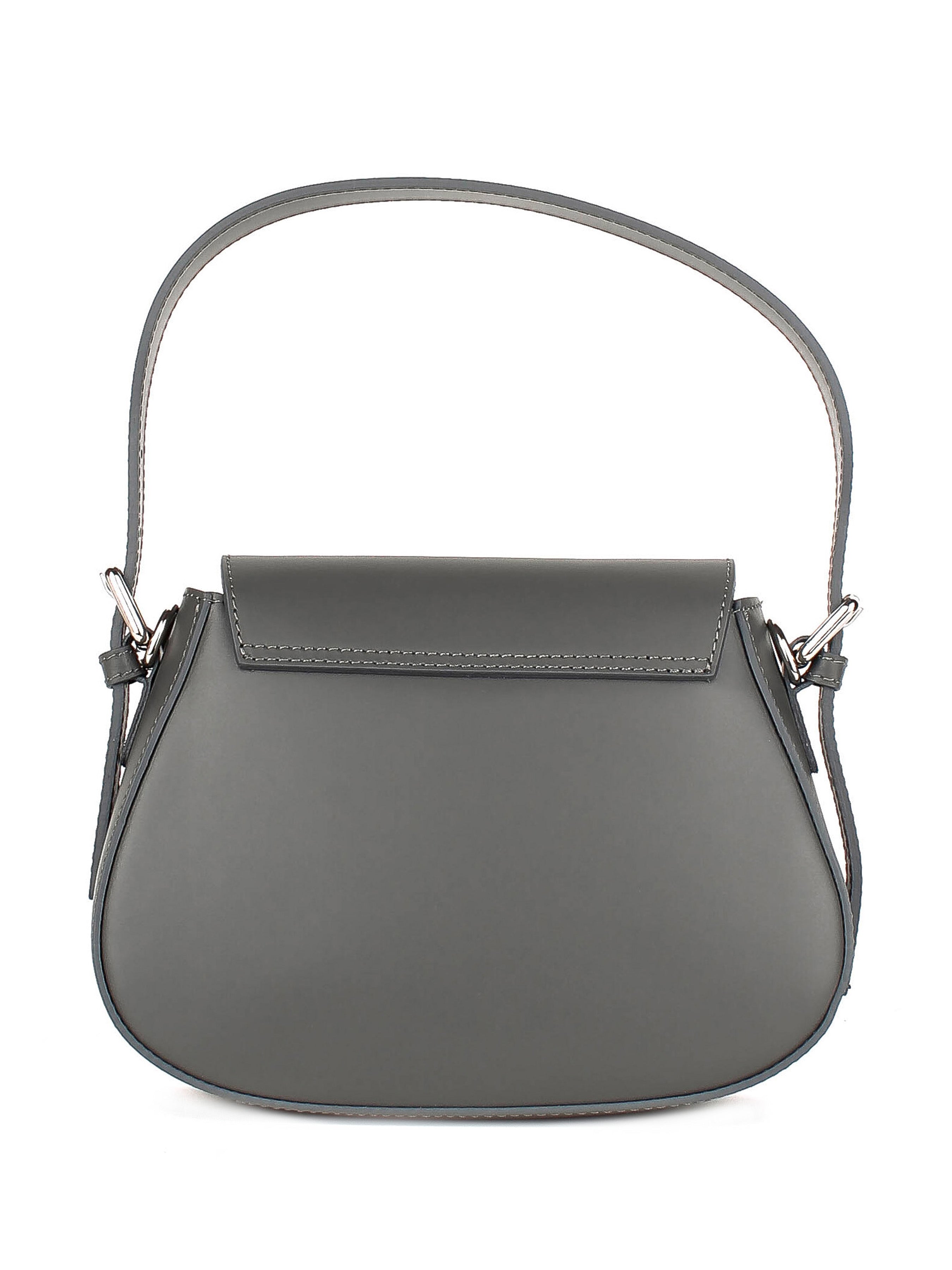Bolso de hombro de piel italiana Gris 3773-27-31