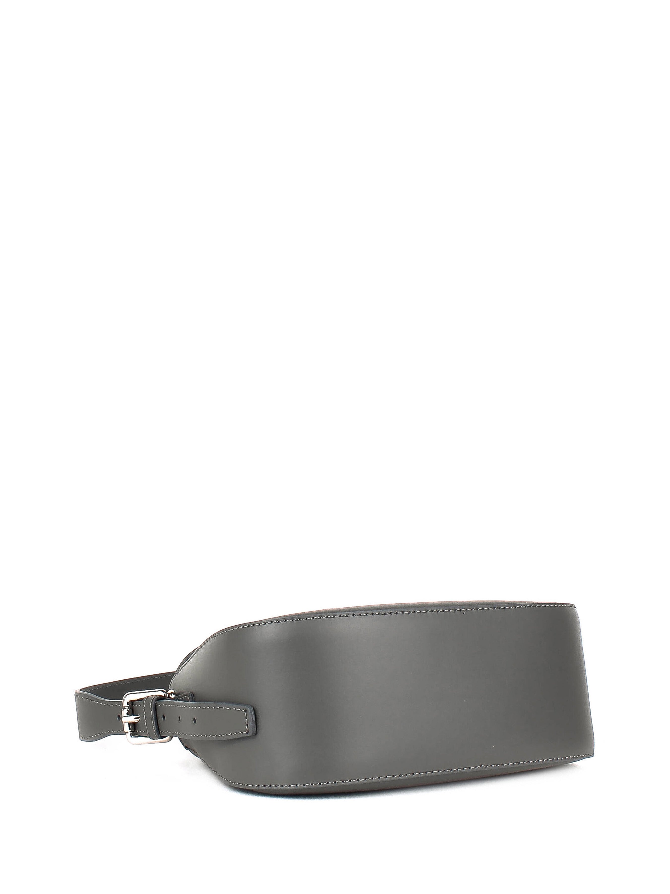 Bolso de hombro de piel italiana Gris 3773-27-31