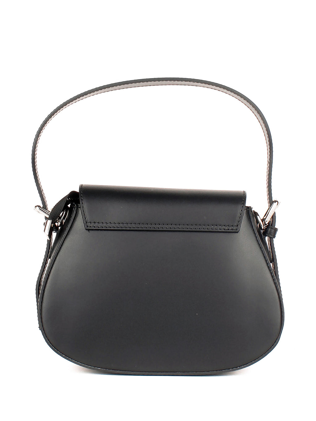 Bolso de hombro de piel italiana Negro 3773-05-31