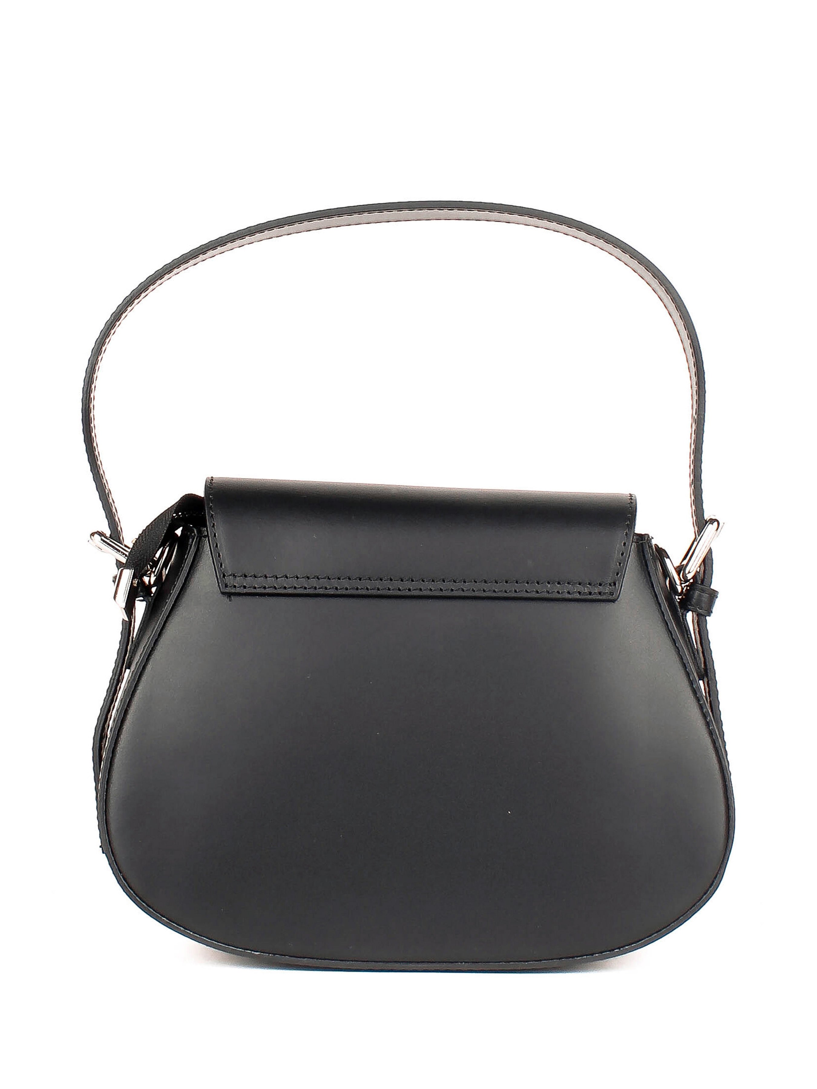 Bolso de hombro de piel italiana Negro 3773-05-31