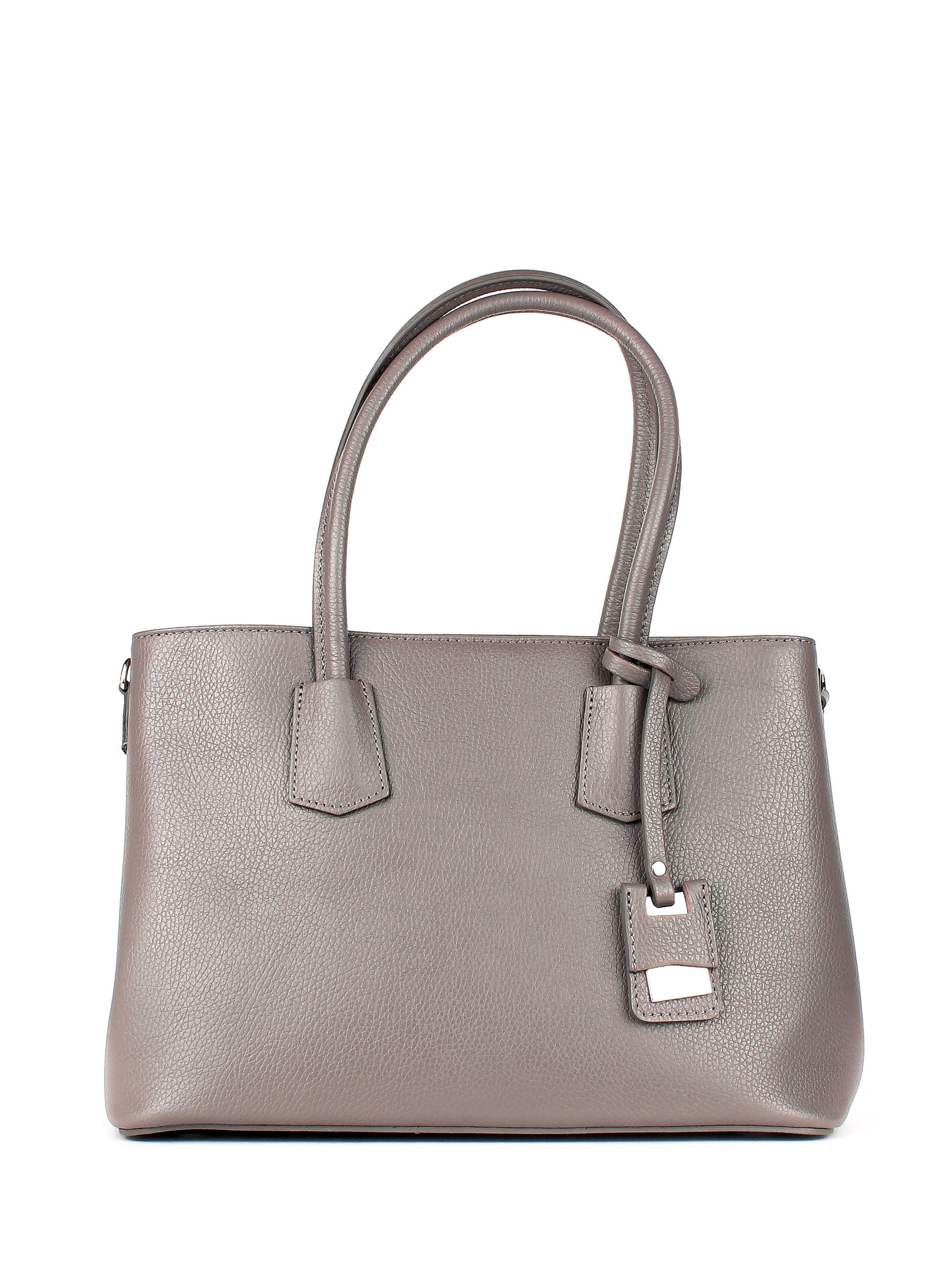 Bolso Tote de piel italiana Gris, Beige 3443-98-32