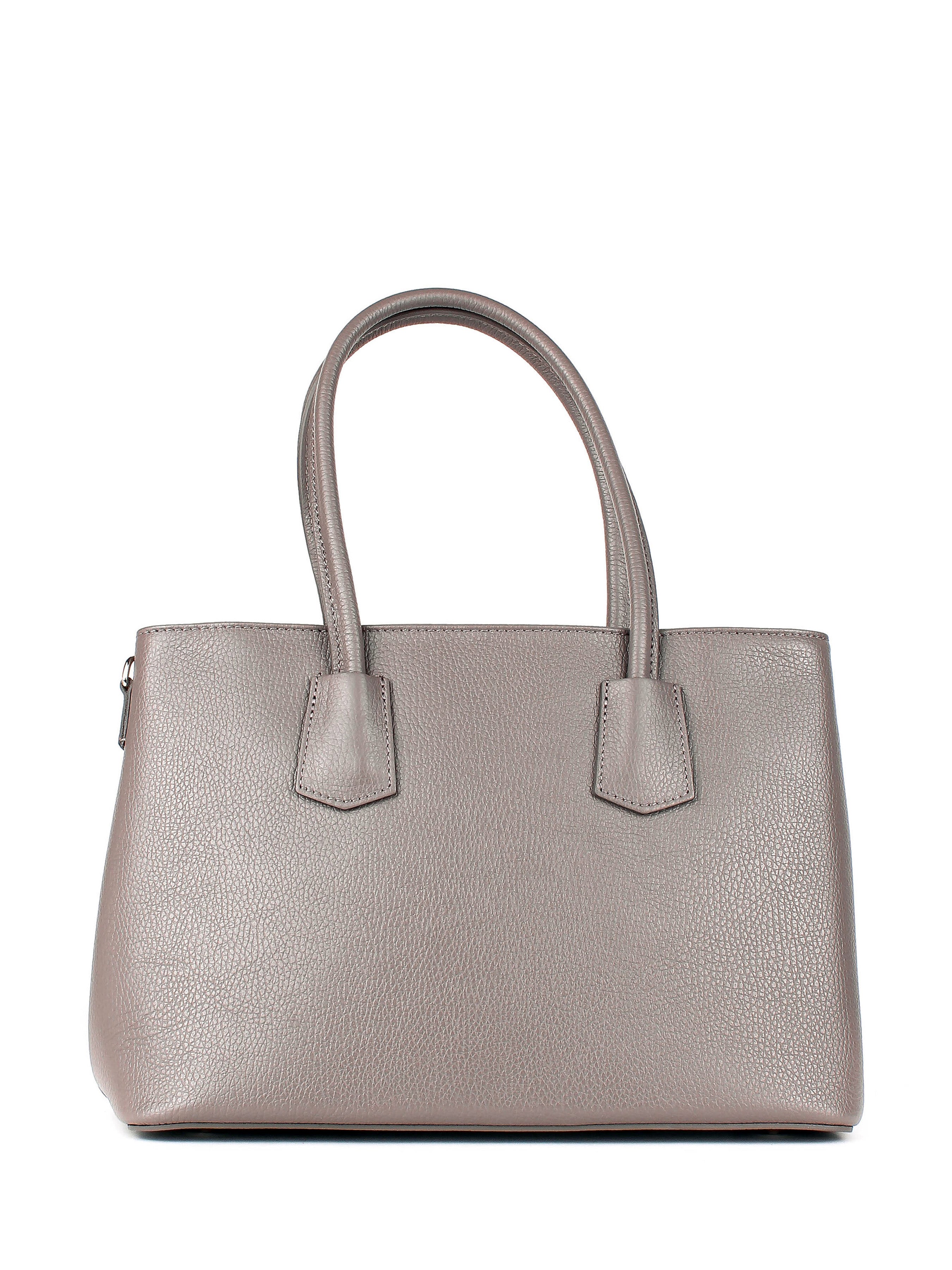 Bolso Tote de piel italiana Gris, Beige 3443-98-32