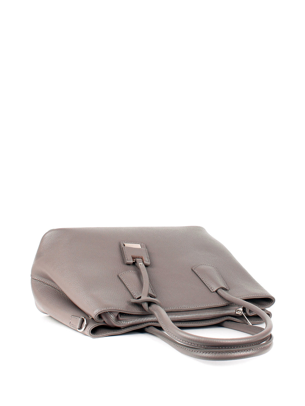 Bolso Tote de piel italiana Gris, Beige 3443-98-32