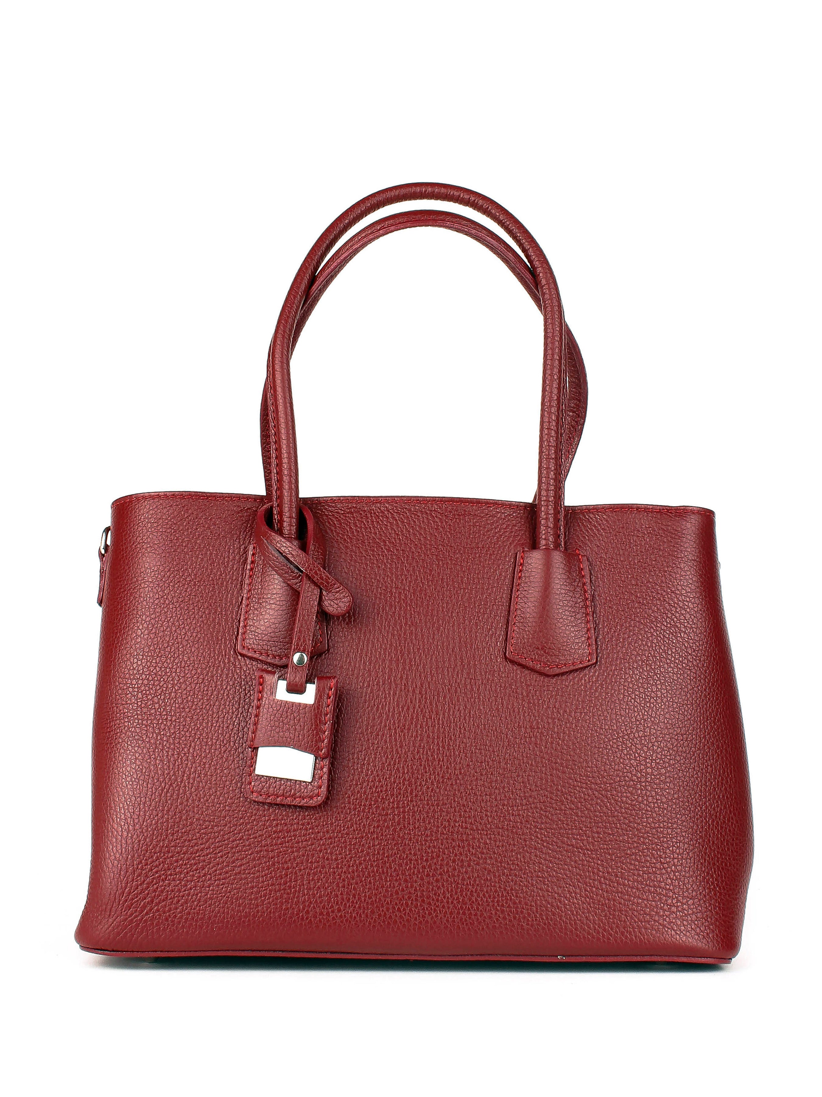 Bolso Tote de piel italiana Burgoña 3443-12-32