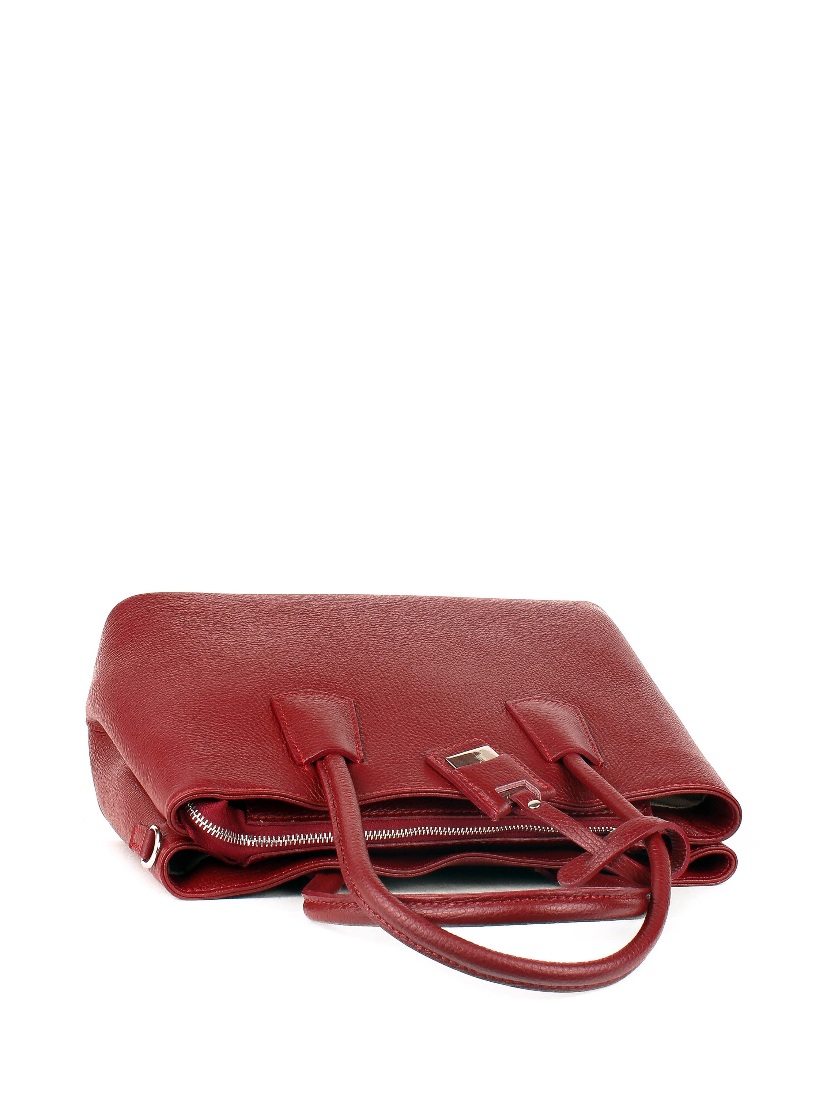 Bolso Tote de piel italiana Burgoña 3443-12-32