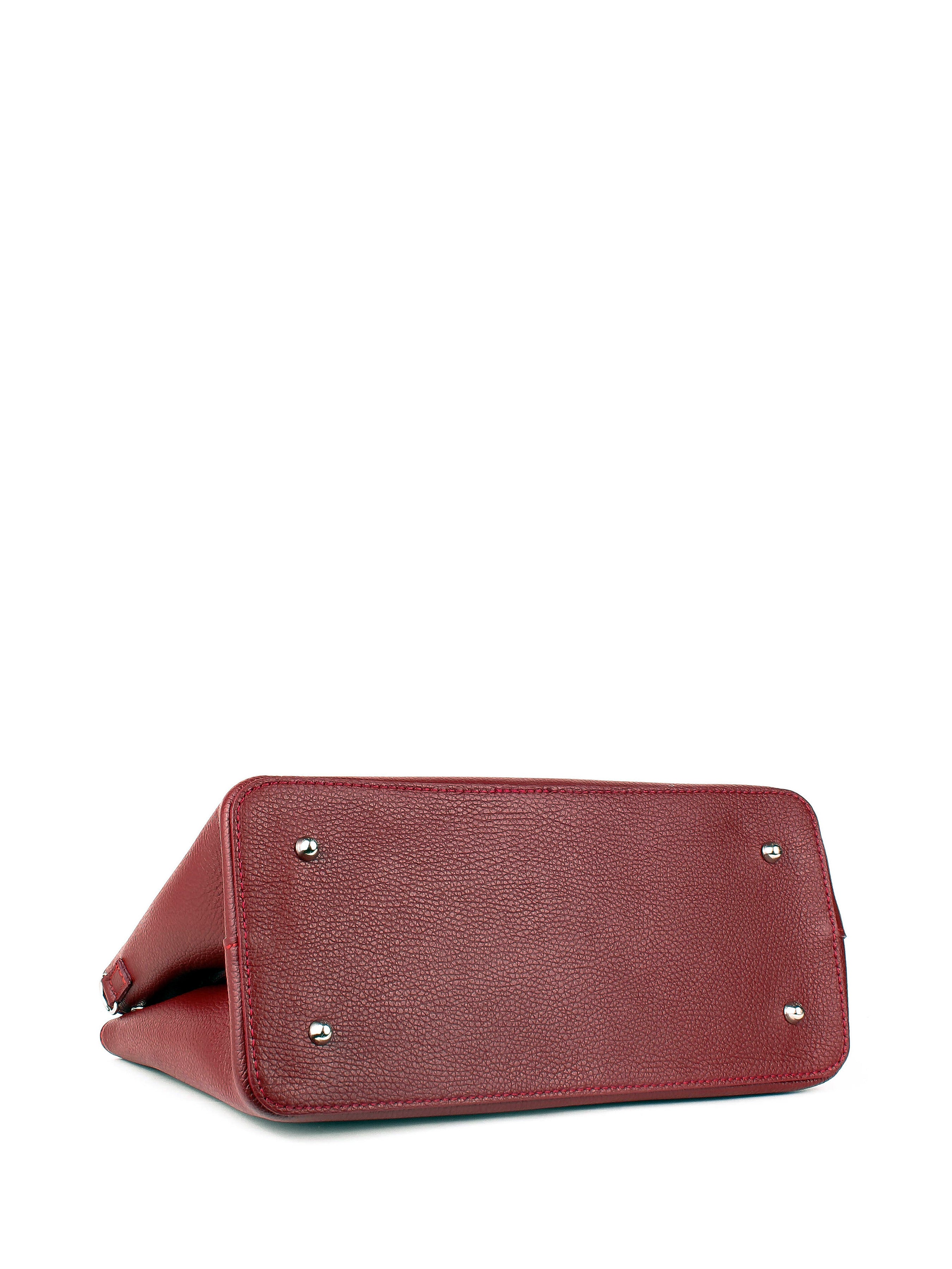 Bolso Tote de piel italiana Burgoña 3443-12-32