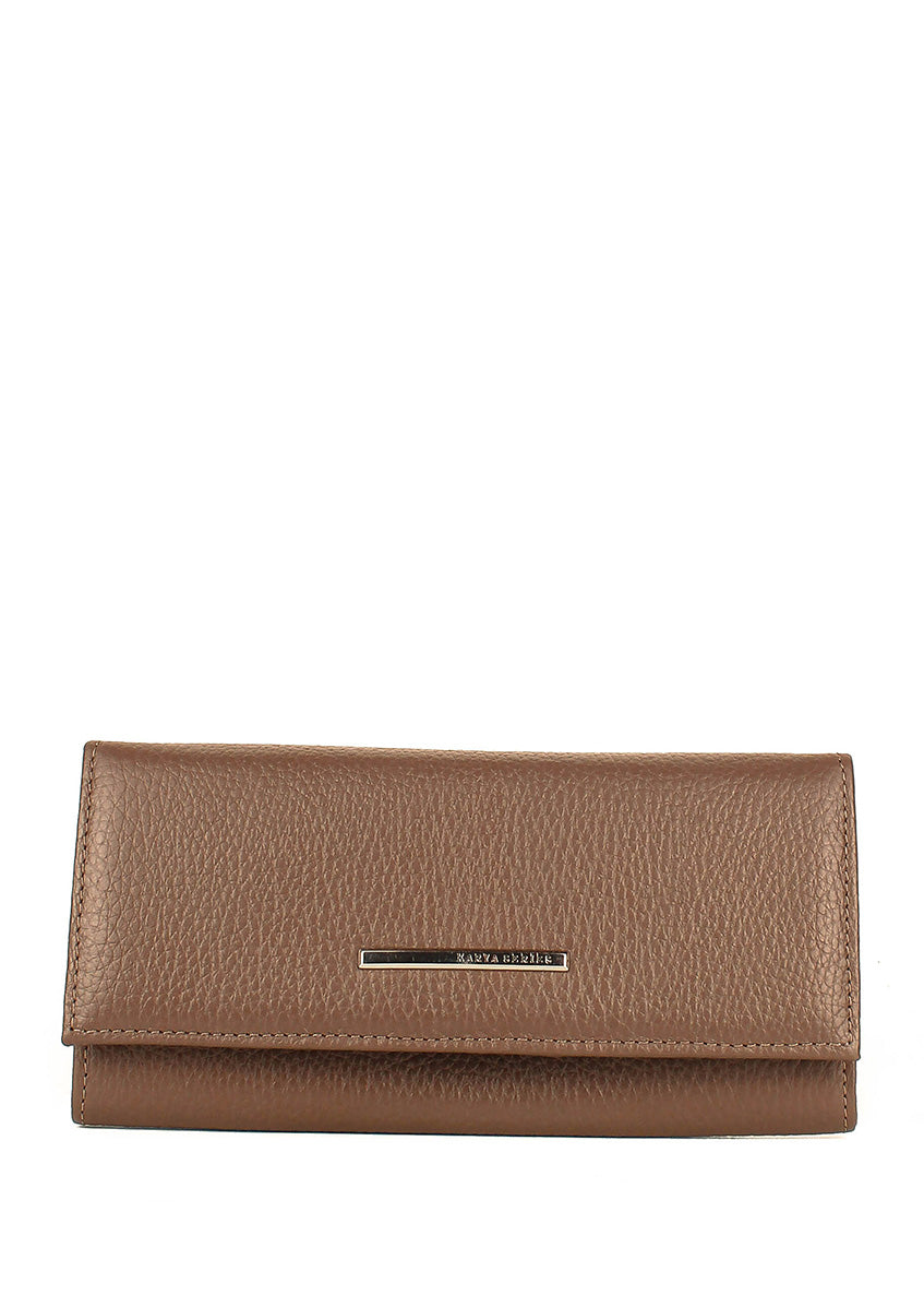 Cartera de piel italiana Gris 1101-51