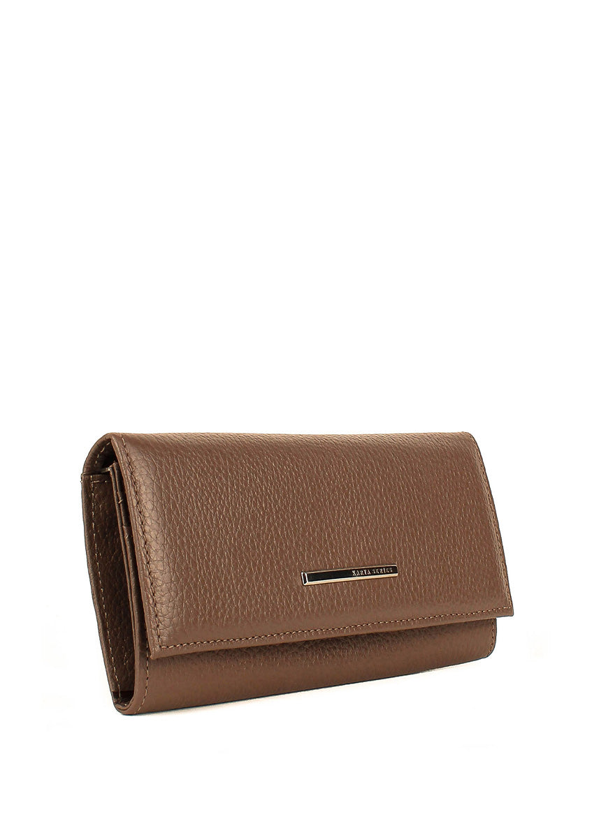 Cartera de piel italiana Gris 1101-51