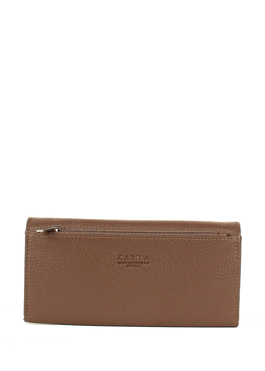 Cartera de piel italiana Gris 1101-51