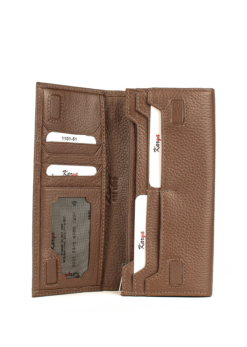 Cartera de piel italiana Gris 1101-51