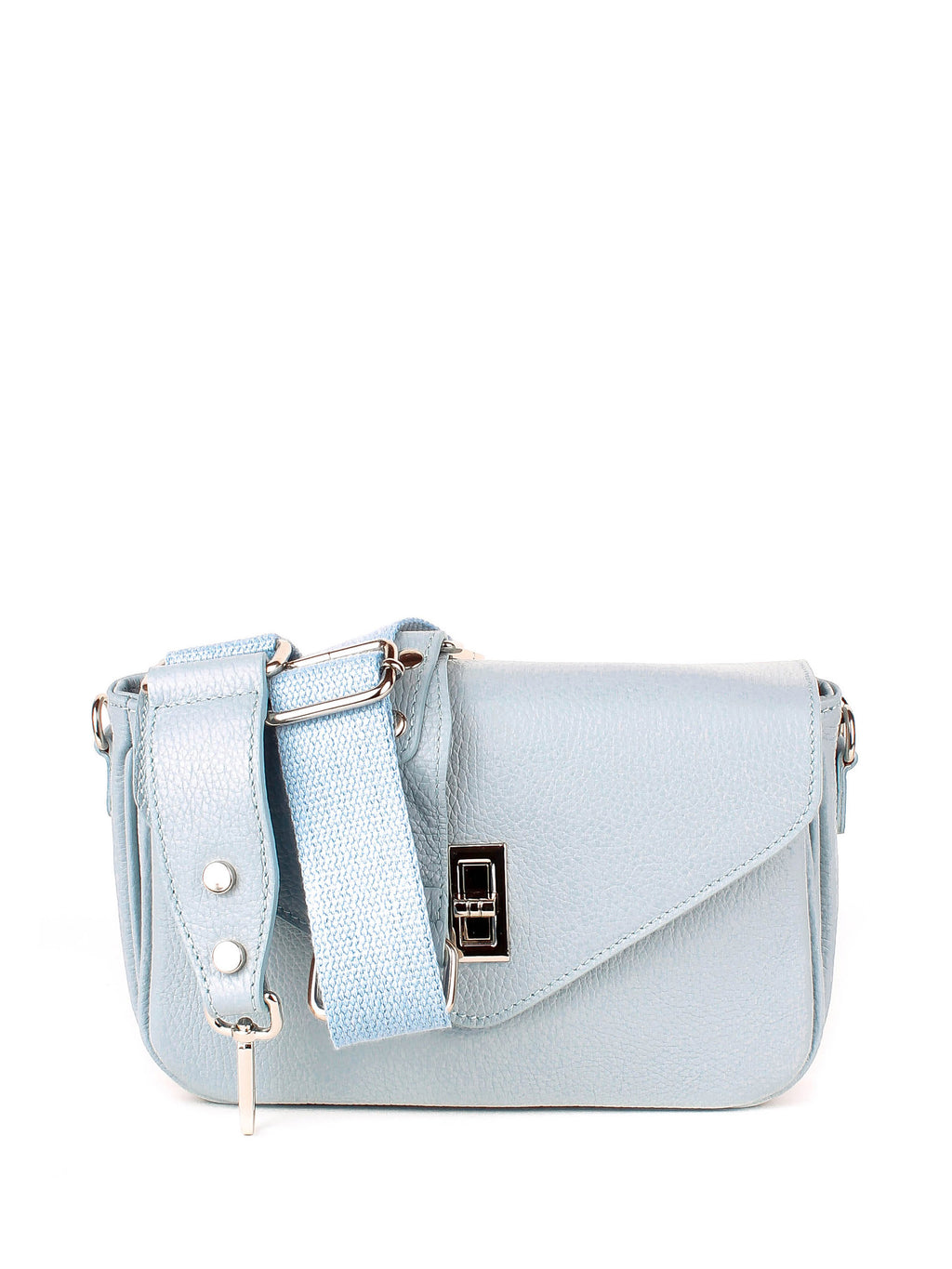Bandolera de piel italiana Блакитний 3155-17-32