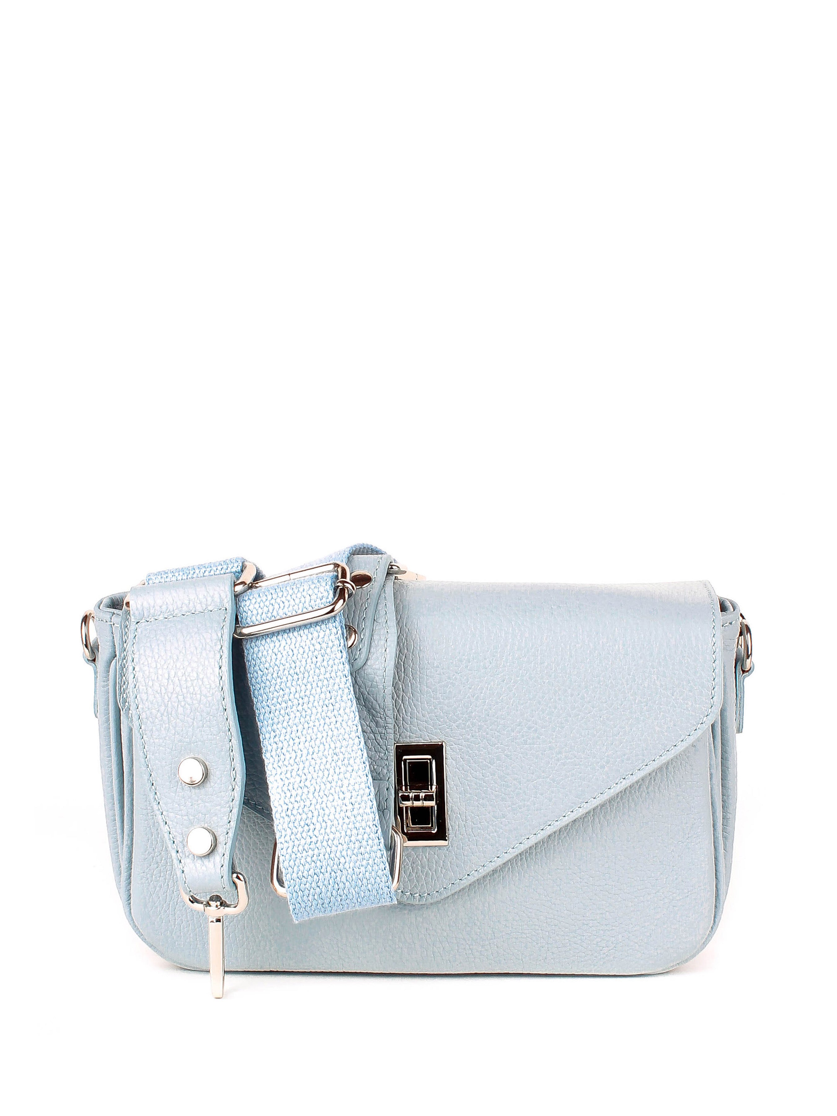 Bandolera de piel italiana Блакитний 3155-17-32