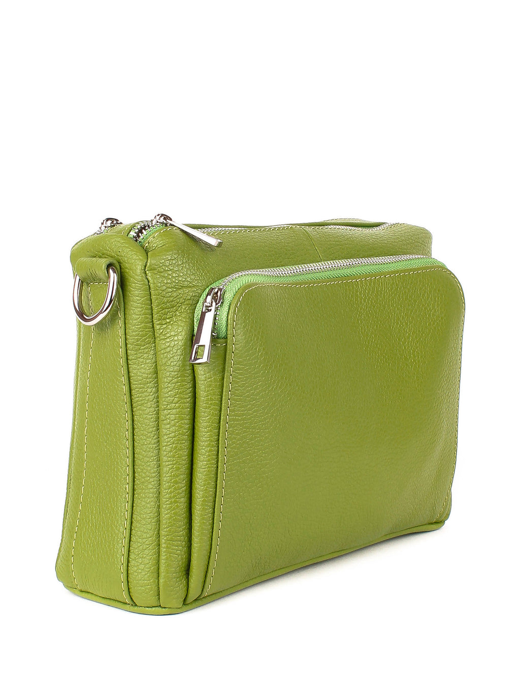 Bandolera de piel italiana Verde 5311-08-32