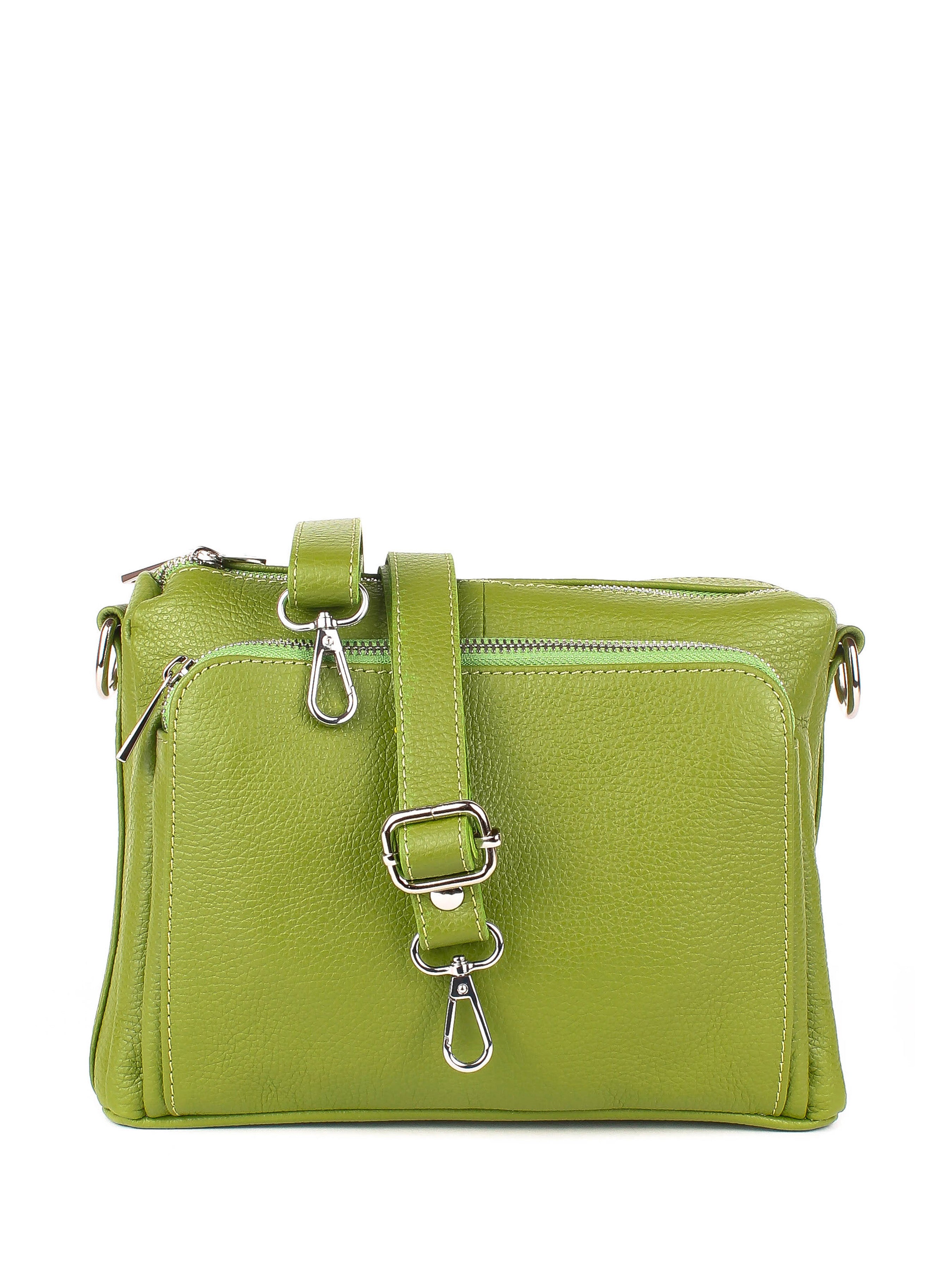 Bandolera de piel italiana Verde 5311-08-32