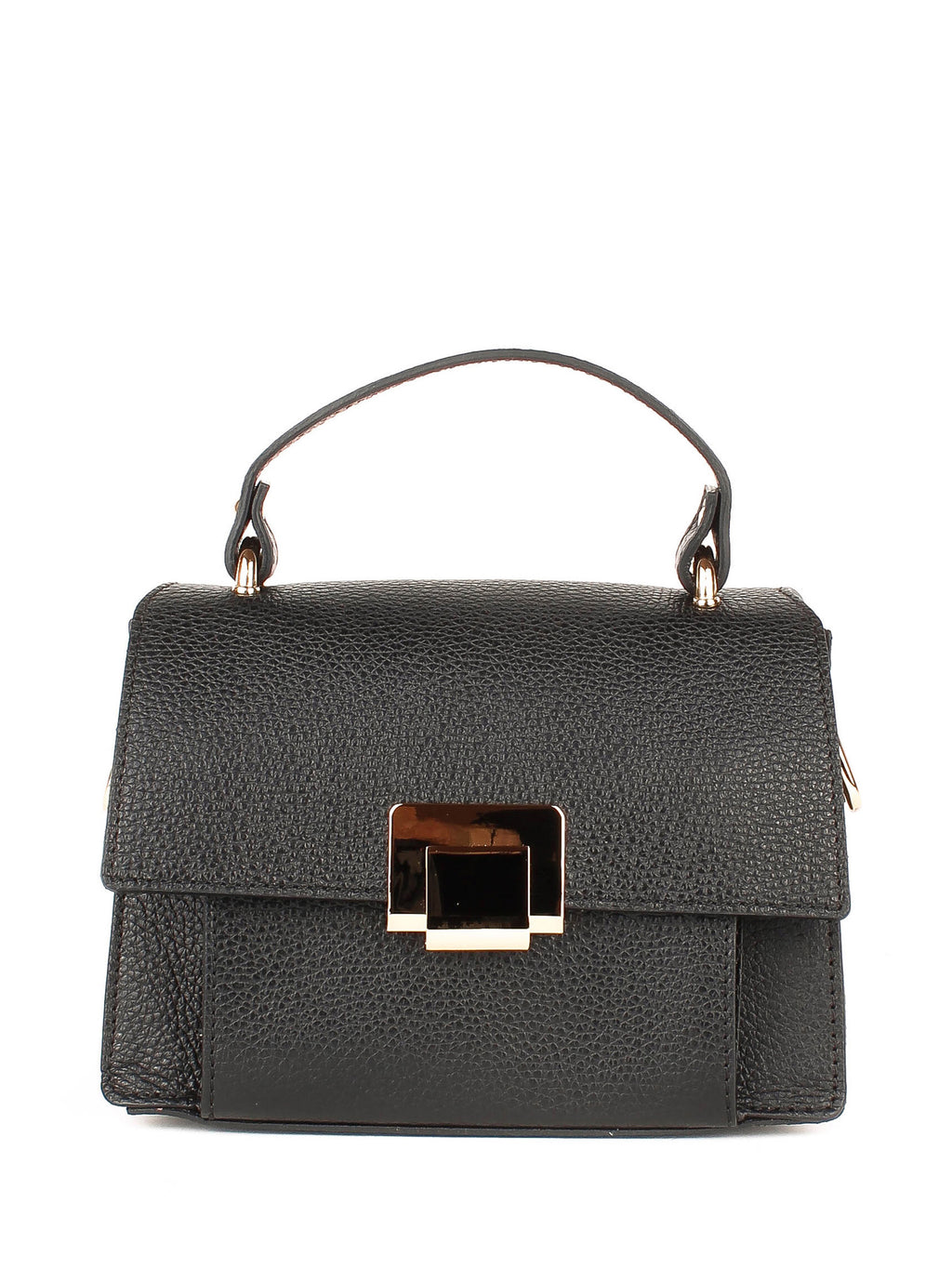 Bolso de mano de piel italiana Negro 2808-05-32