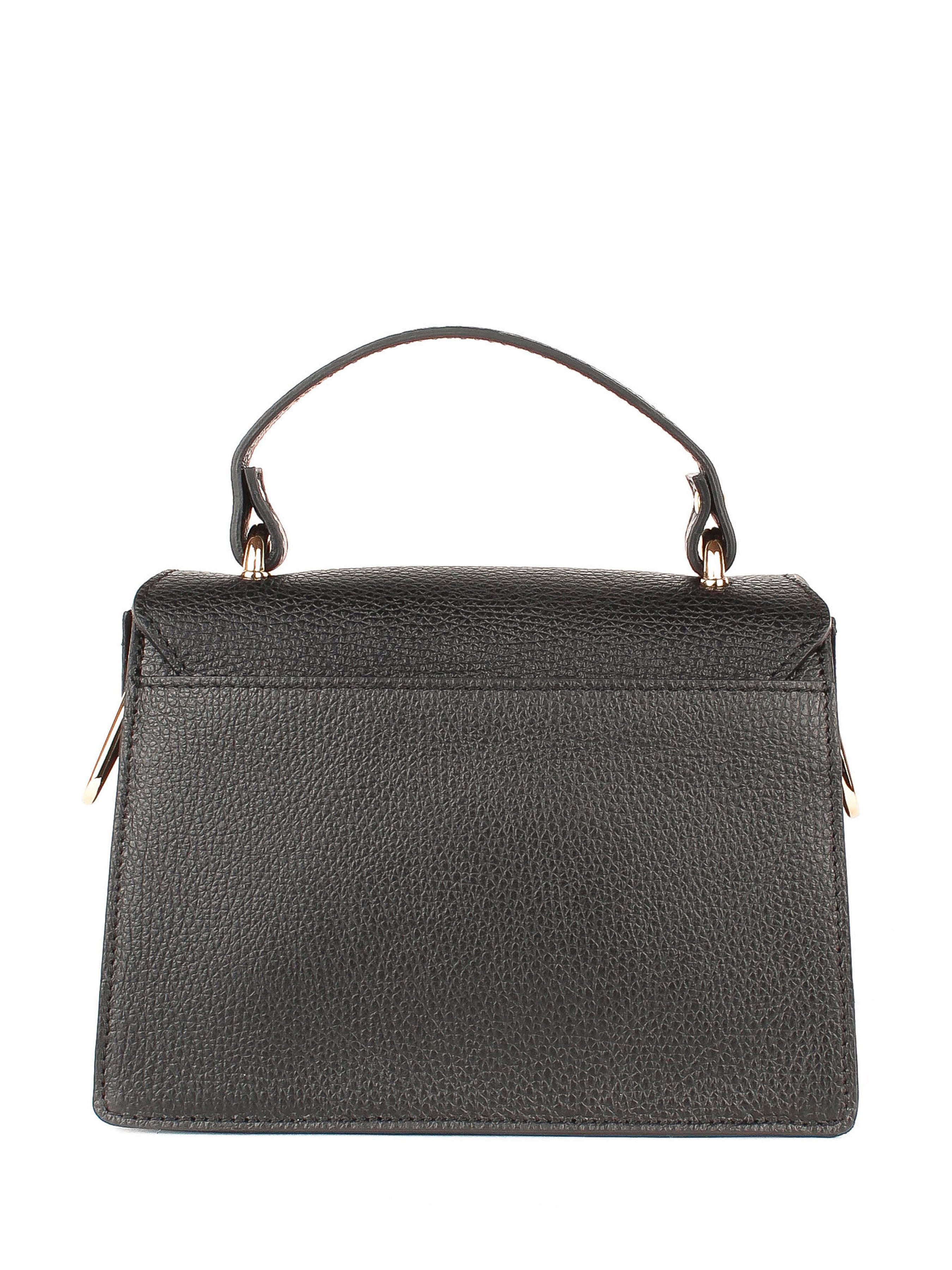 Bolso de mano de piel italiana Negro 2808-05-32