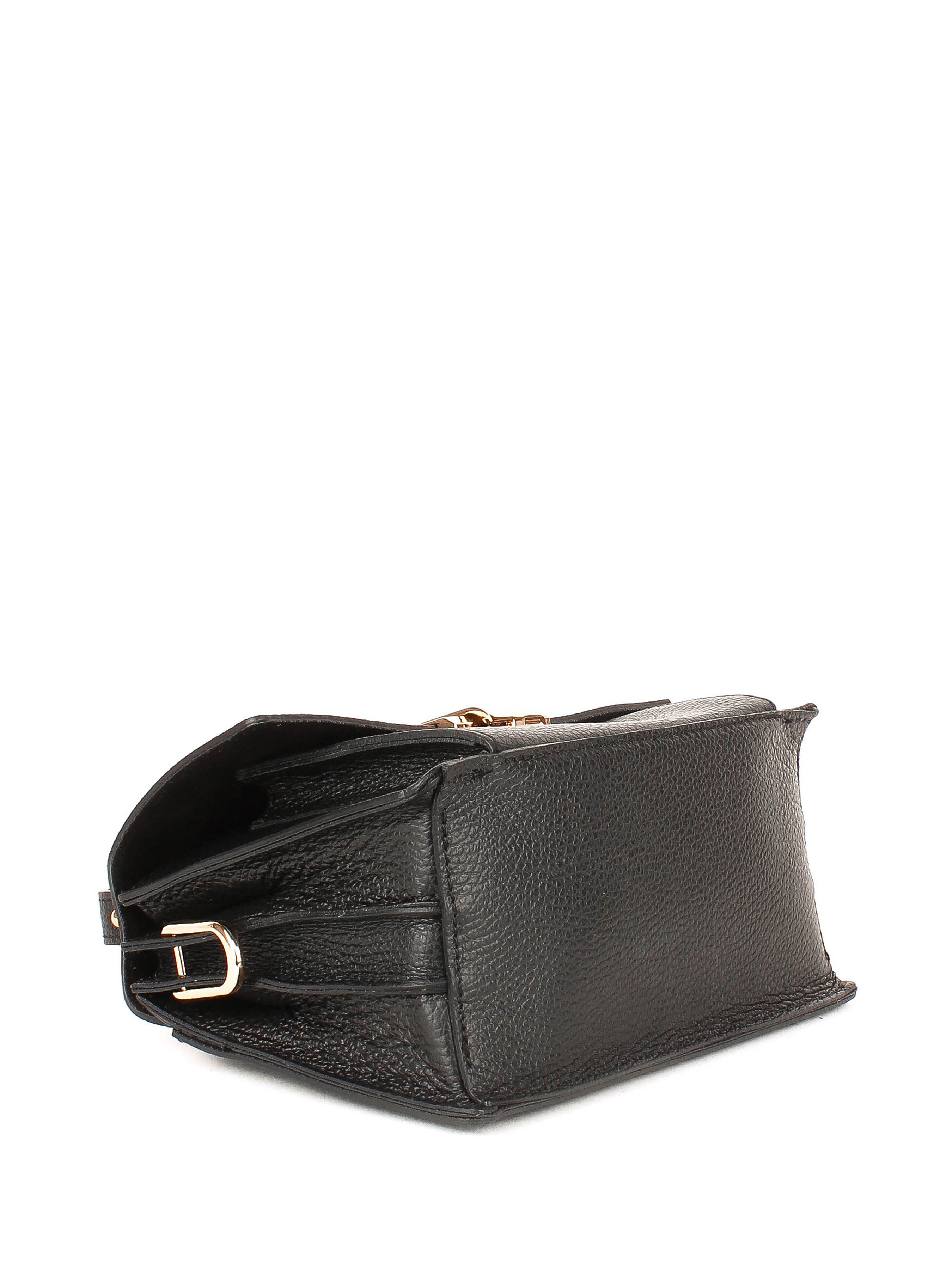Bolso de mano de piel italiana Negro 2808-05-32