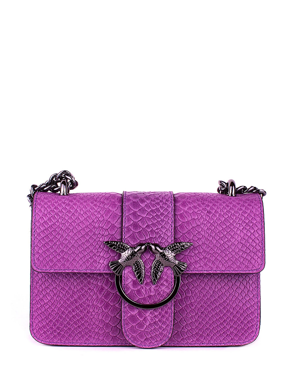 Bandolera de piel italiana Morado 1710-14-35