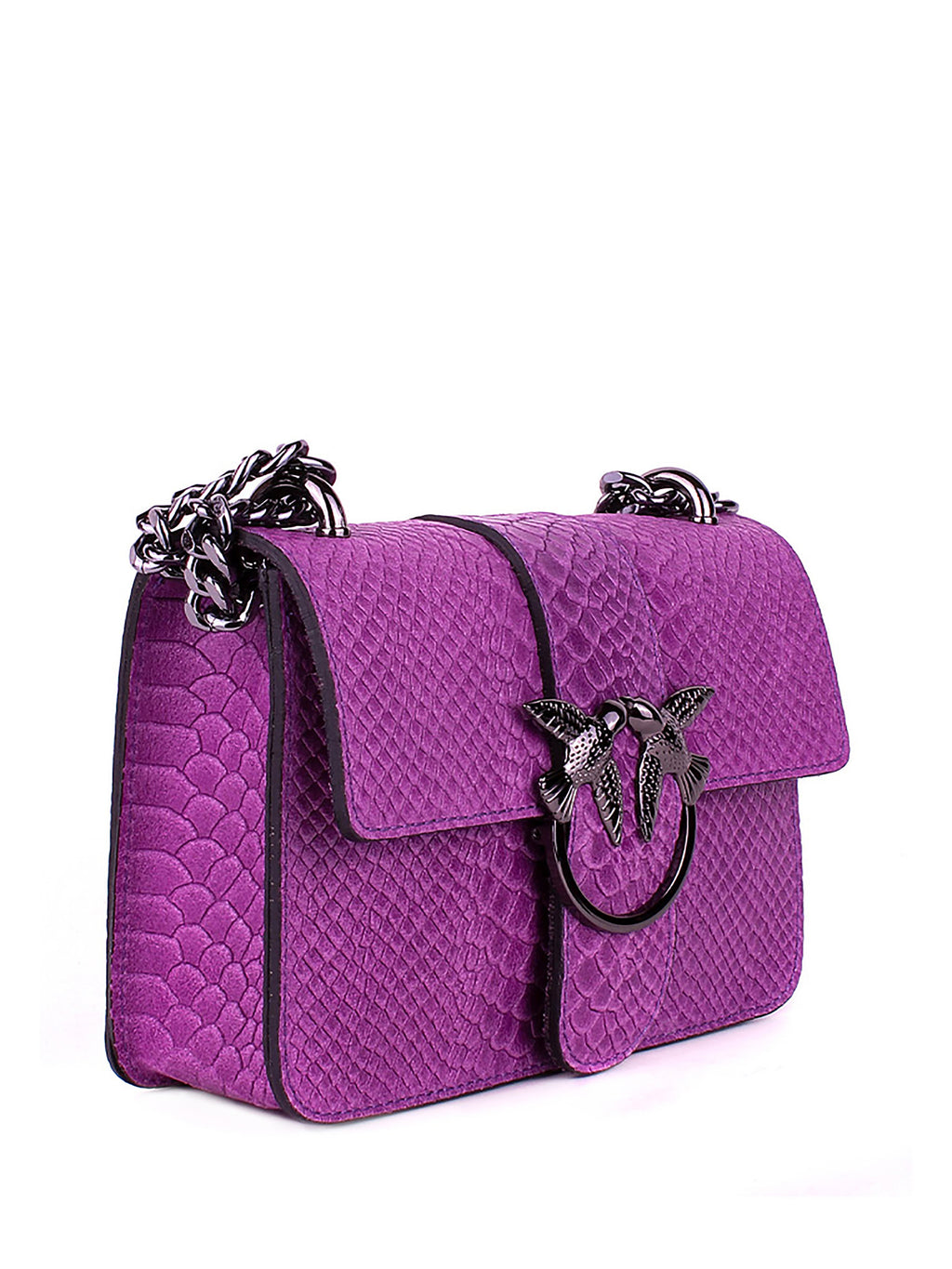 Bandolera de piel italiana Morado 1710-14-35