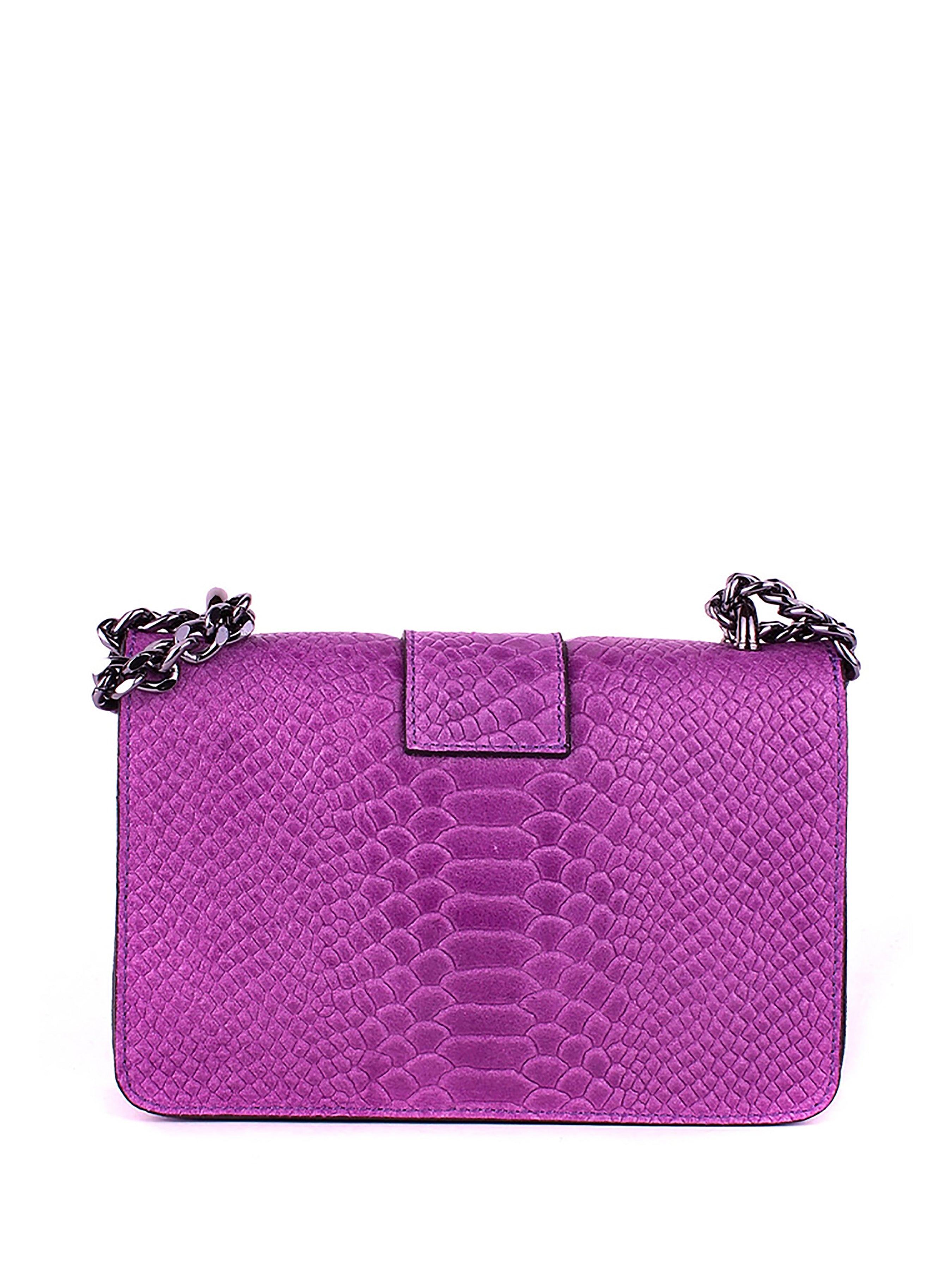 Bandolera de piel italiana Morado 1710-14-35