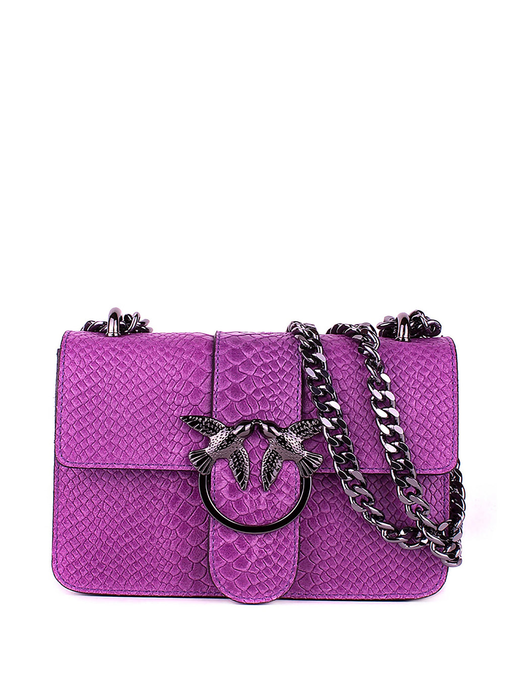 Bandolera de piel italiana Morado 1710-14-35