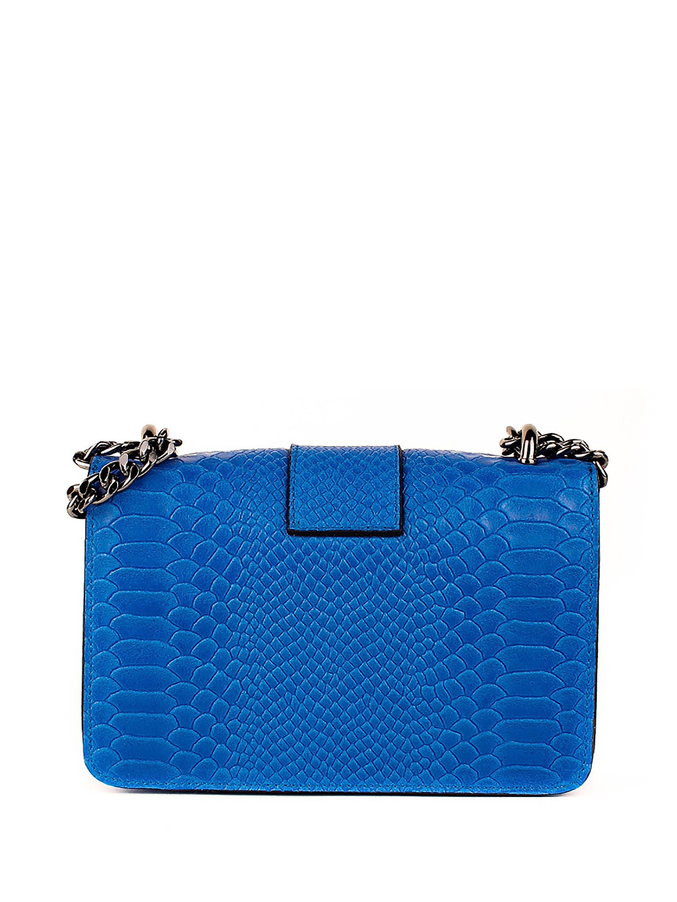 Bandolera de piel italiana Azul 1710-07-35