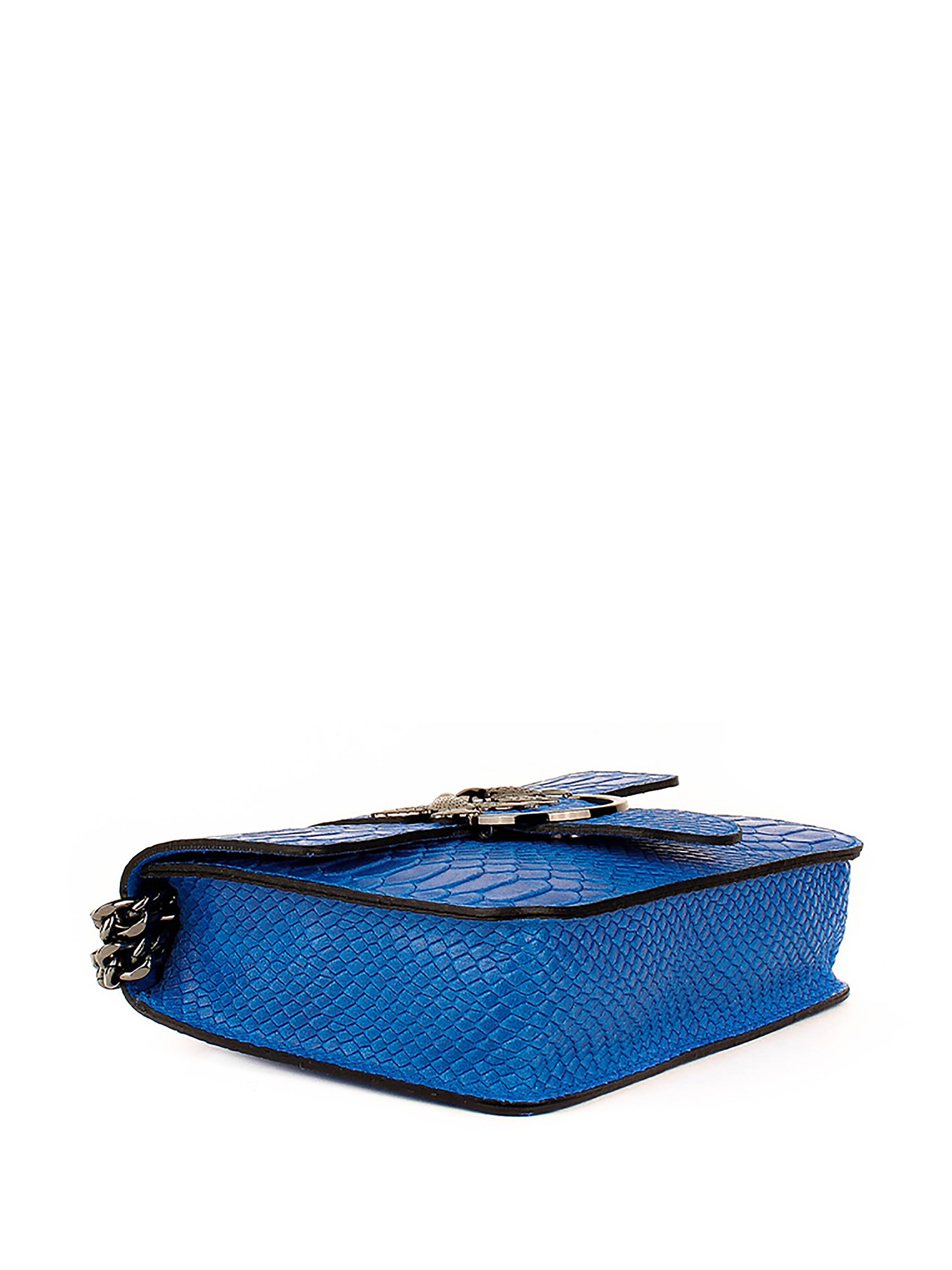 Bandolera de piel italiana Azul 1710-07-35