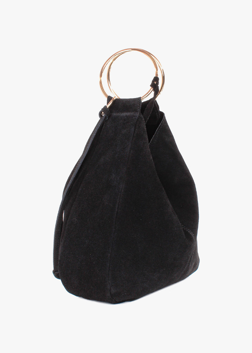 Bolso de mano de piel italiana Negro 3219-05-38