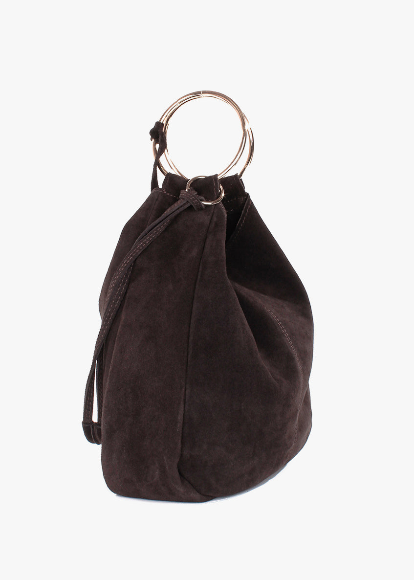 Bolso de mano de piel italiana Marrón 3219-06-38
