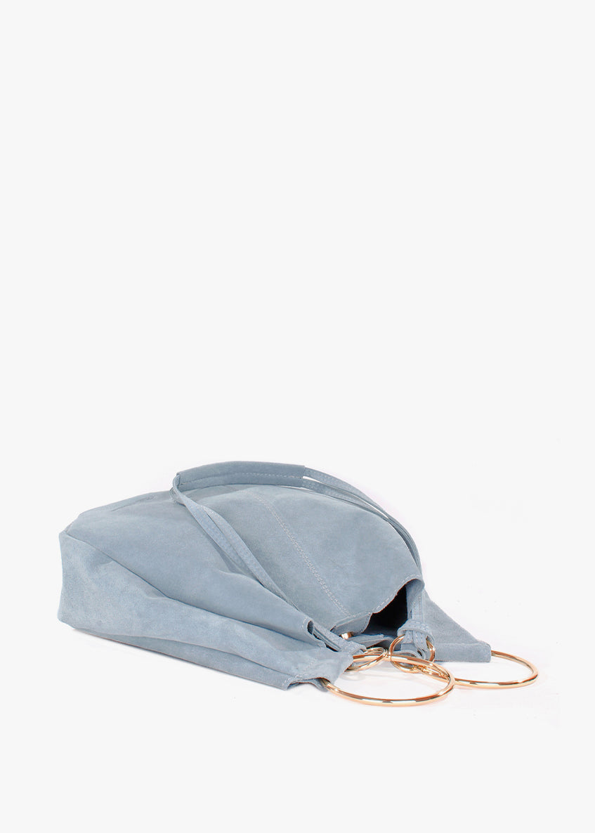 Bolso de mano de piel italiana Блакитний 3219-17-38