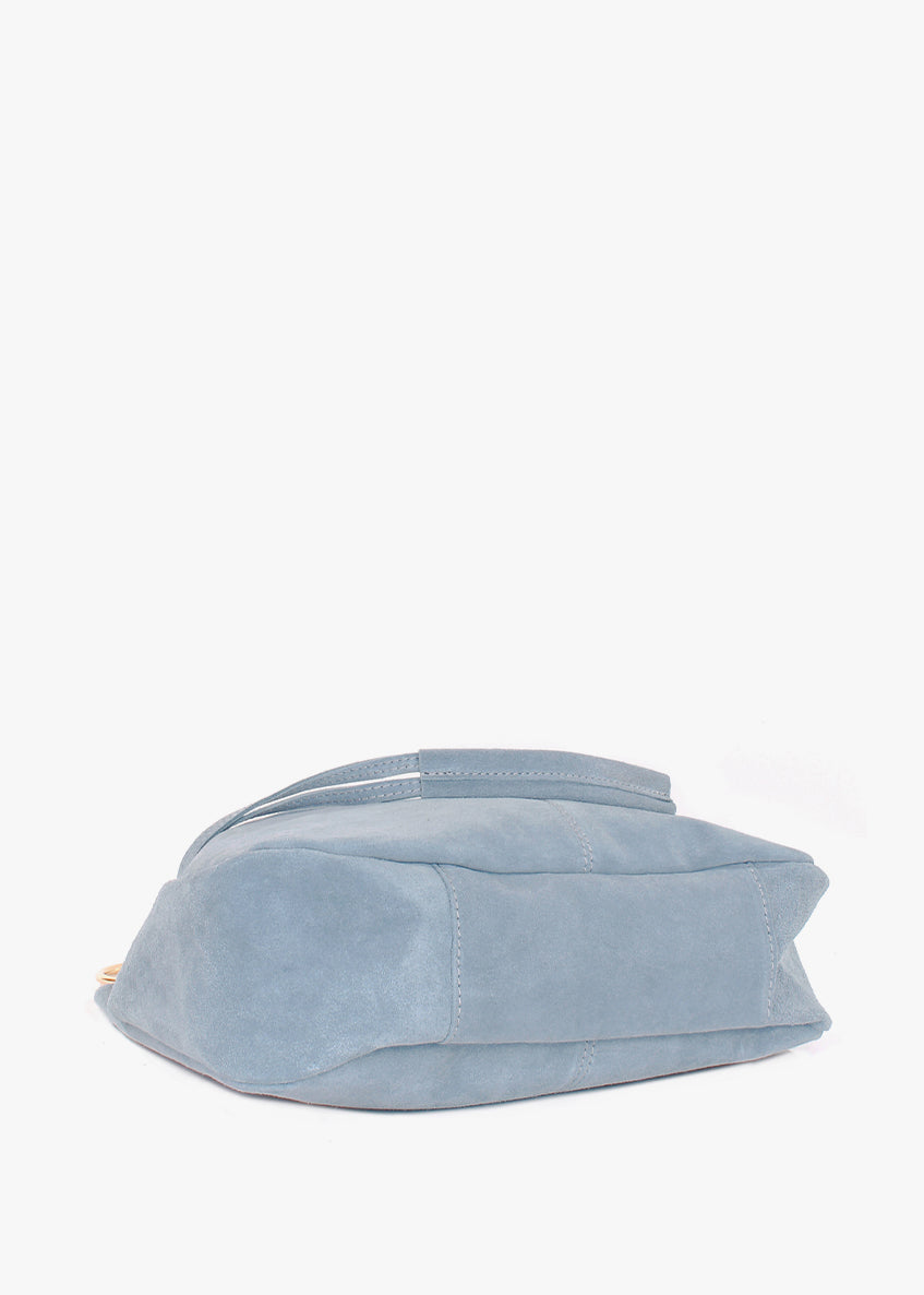 Bolso de mano de piel italiana Блакитний 3219-17-38