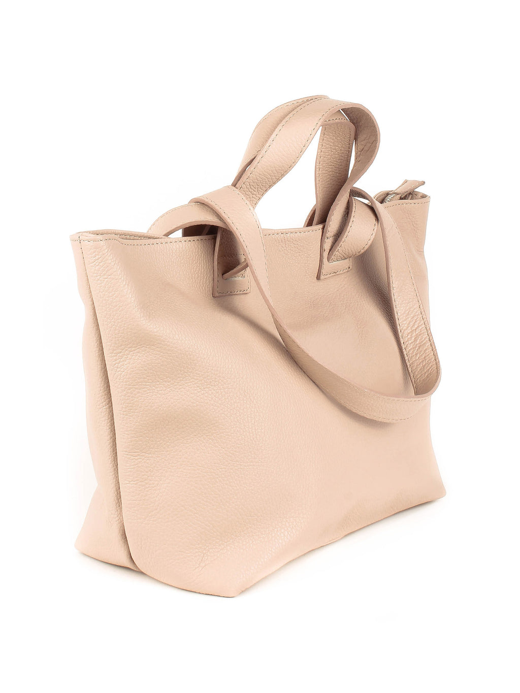 Bolso de mano de piel italiana Gris 1662-52-32