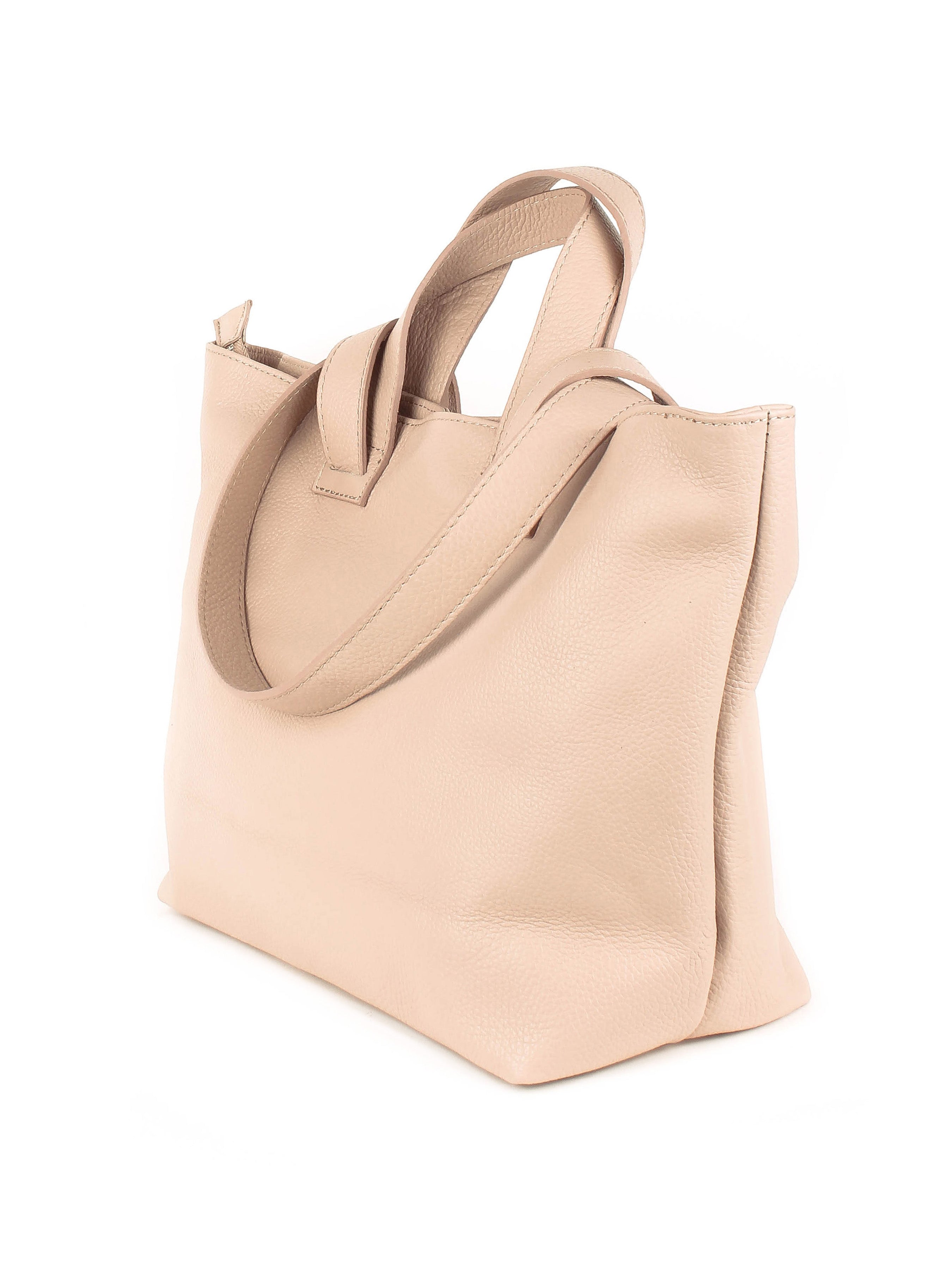 Bolso de mano de piel italiana Gris 1662-52-32