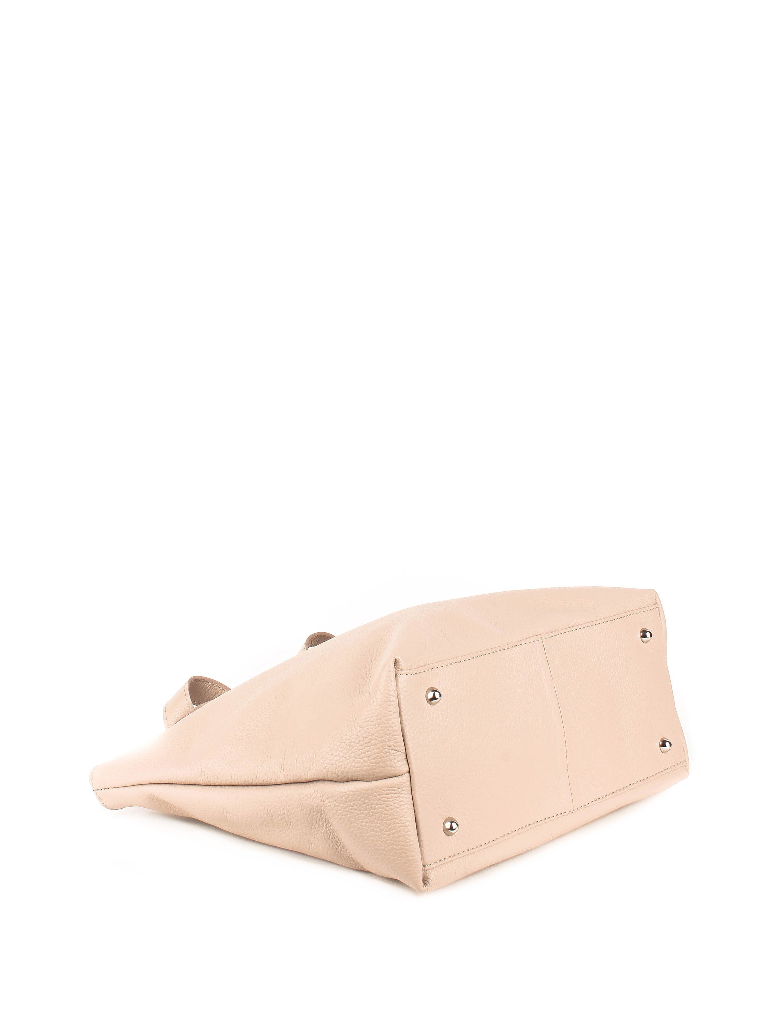 Bolso de mano de piel italiana Gris 1662-52-32