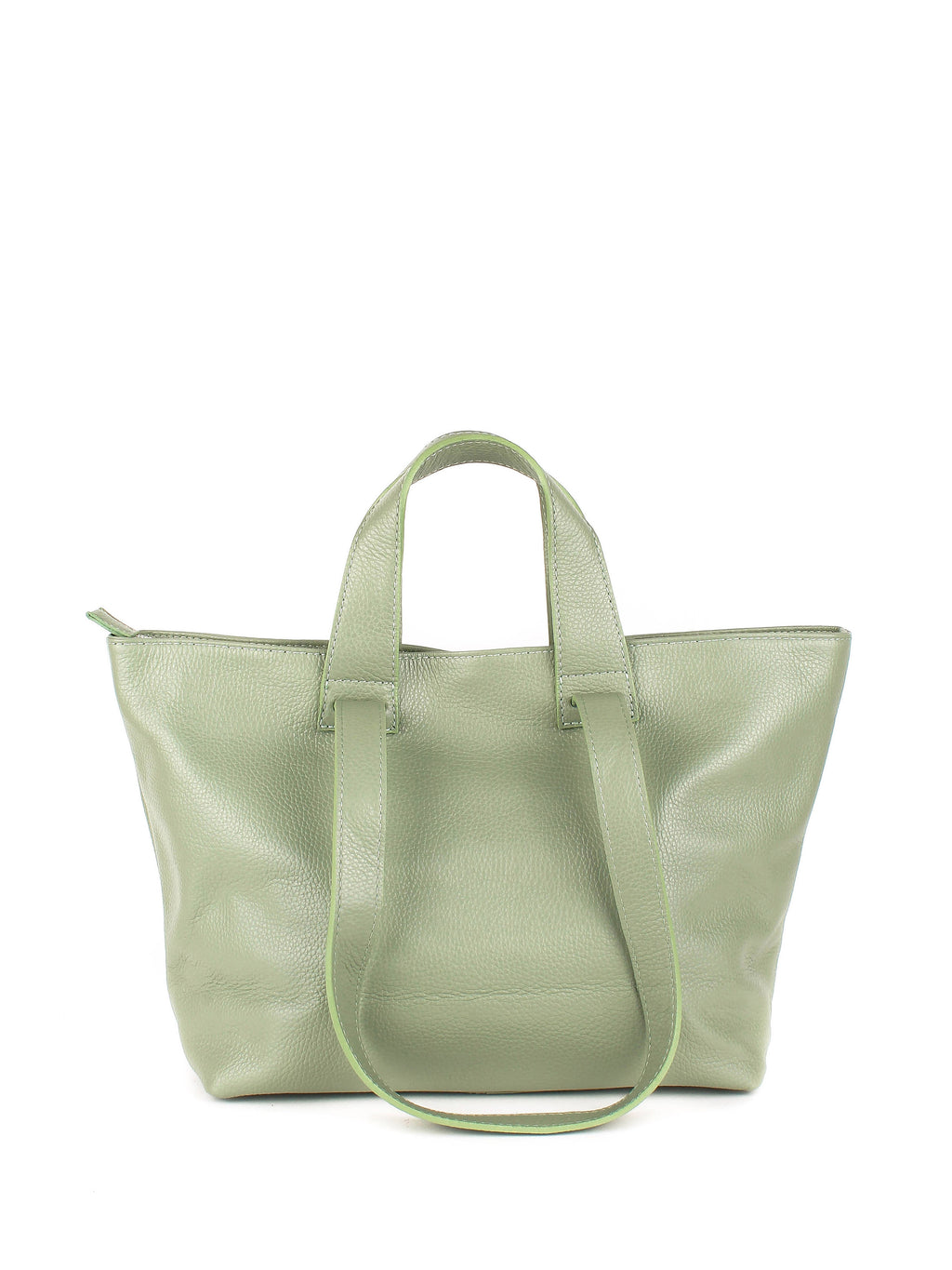 Bolso de mano de piel italiana Verde 1662-81-32