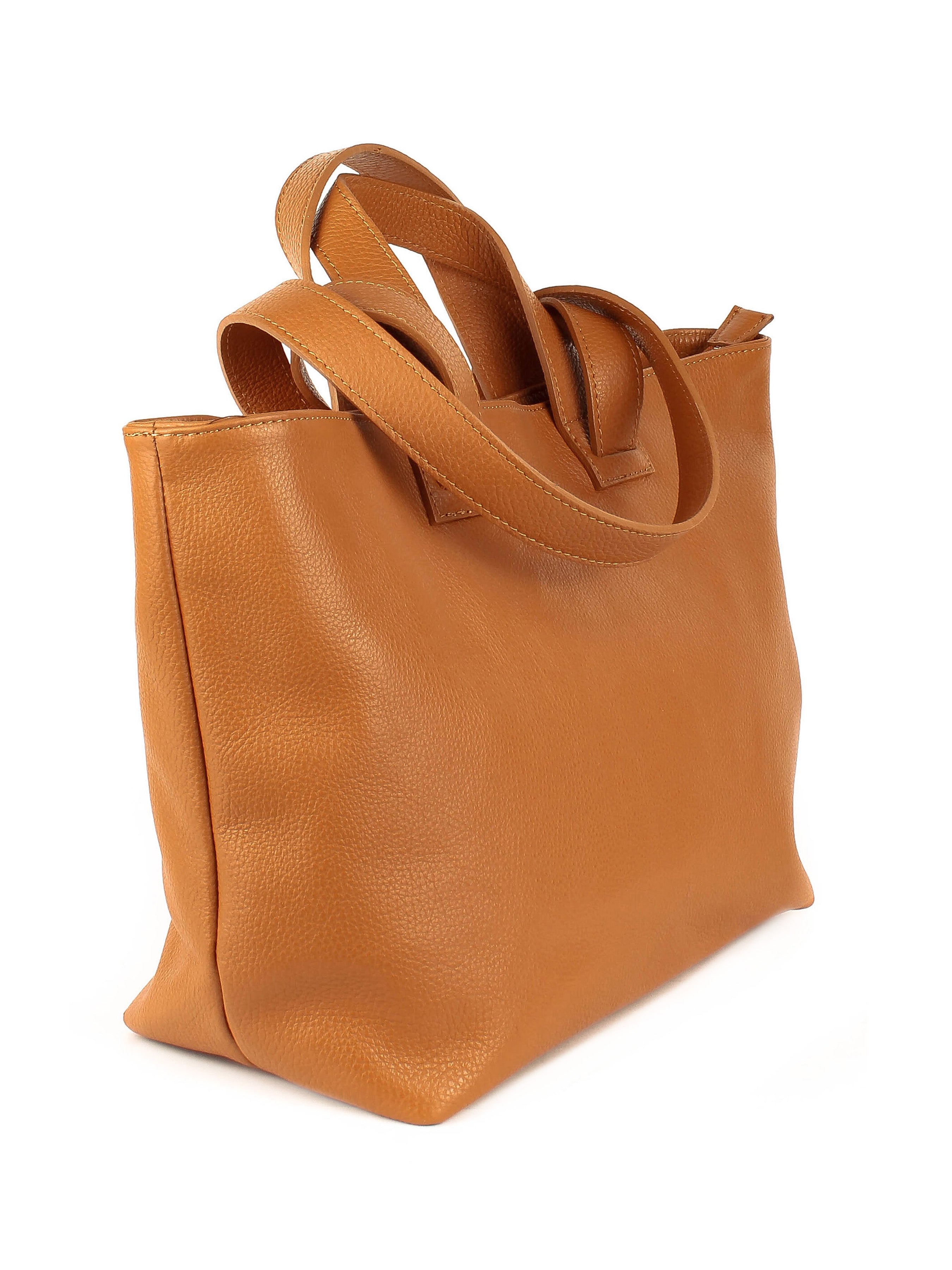 Bolso de mano de piel italiana Rojo 1662-45-32