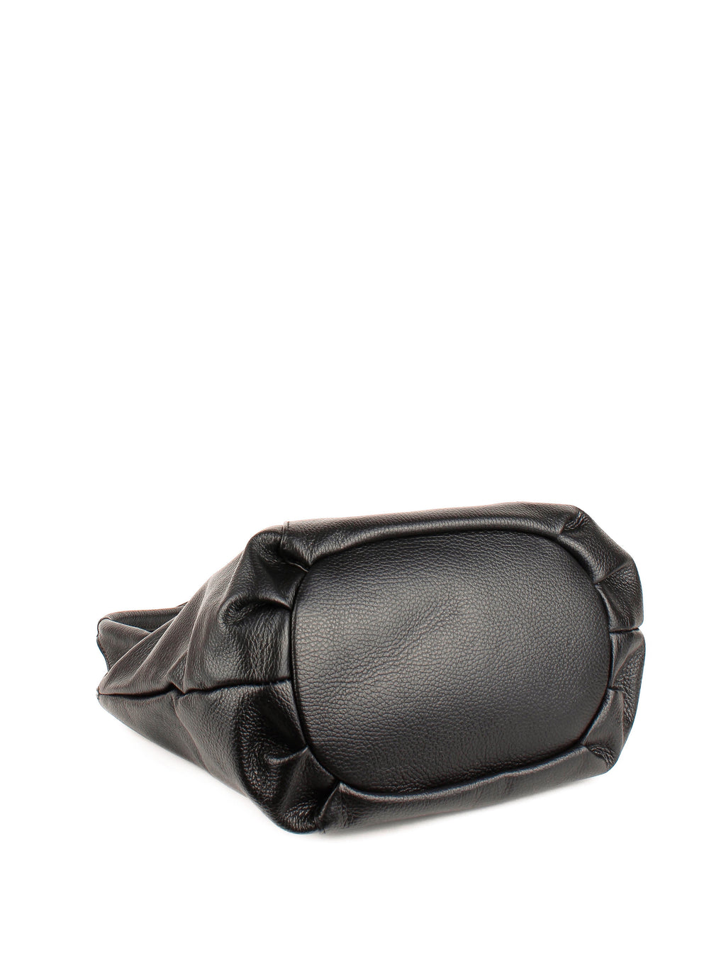 Bolso de hombro de piel italiana Negro 6913-05-32