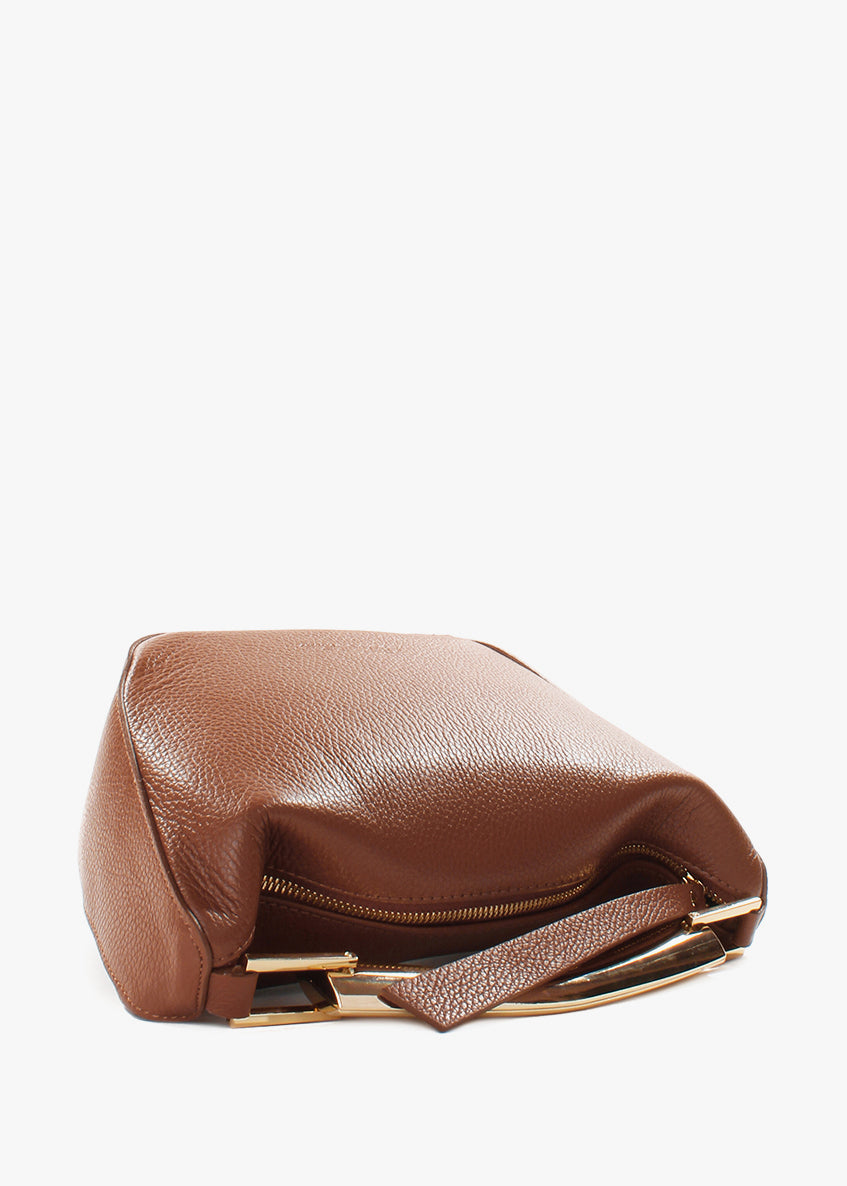 Bolso de hombro de piel italiana Rojo 7142-45-32