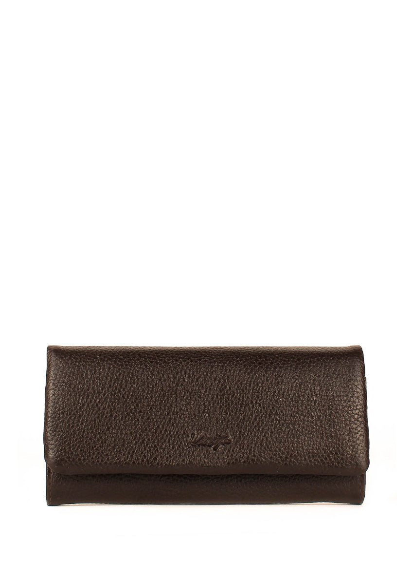 Cartera de piel italiana Marrón 1159-39