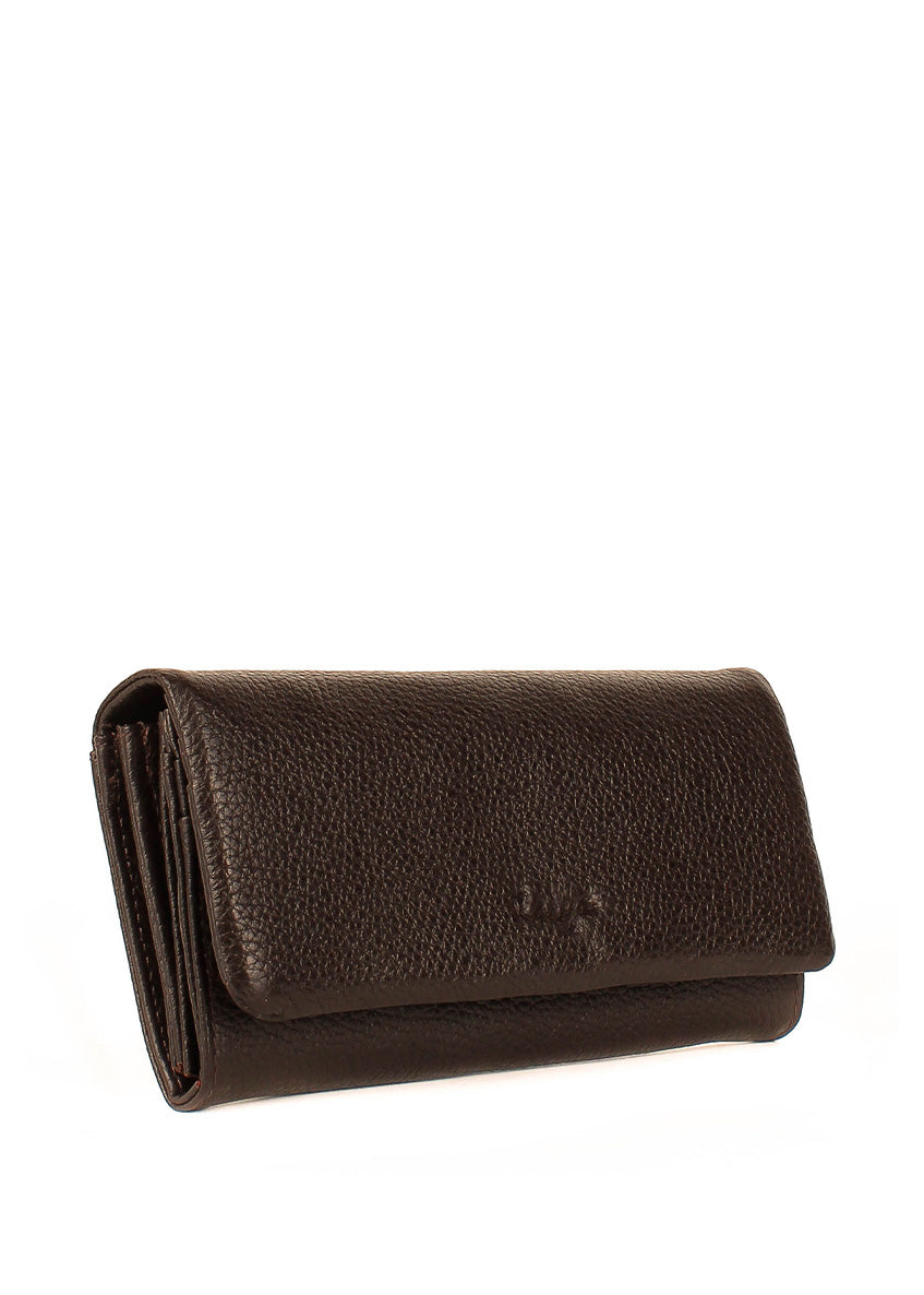 Cartera de piel italiana Marrón 1159-39