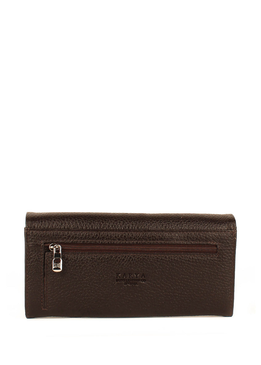 Cartera de piel italiana Marrón 1159-39