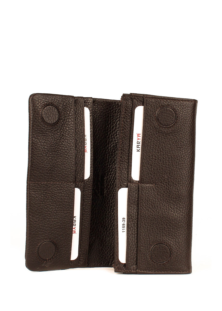 Cartera de piel italiana Marrón 1159-39