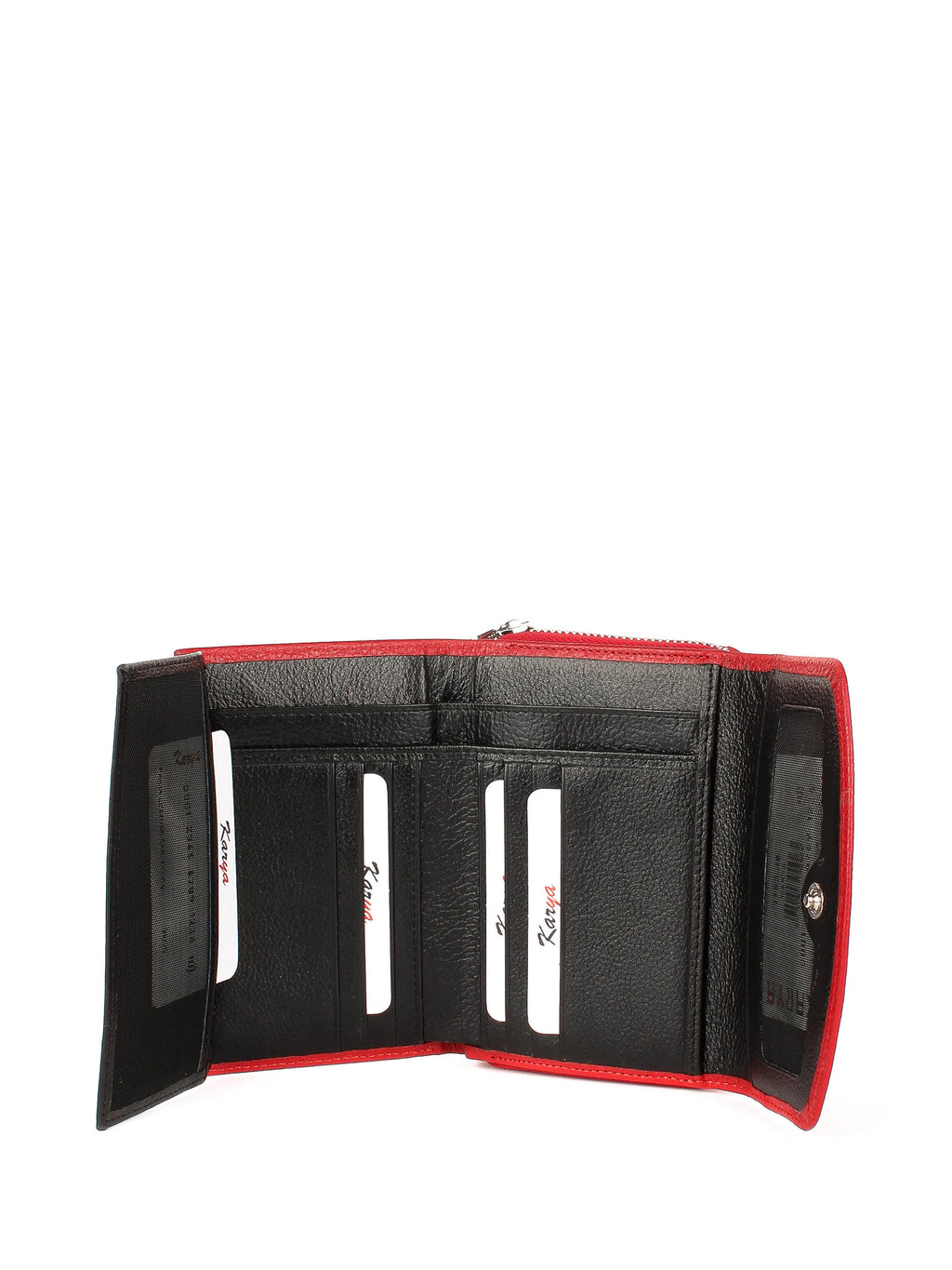 Cartera de piel italiana Rojo 1192-46-45