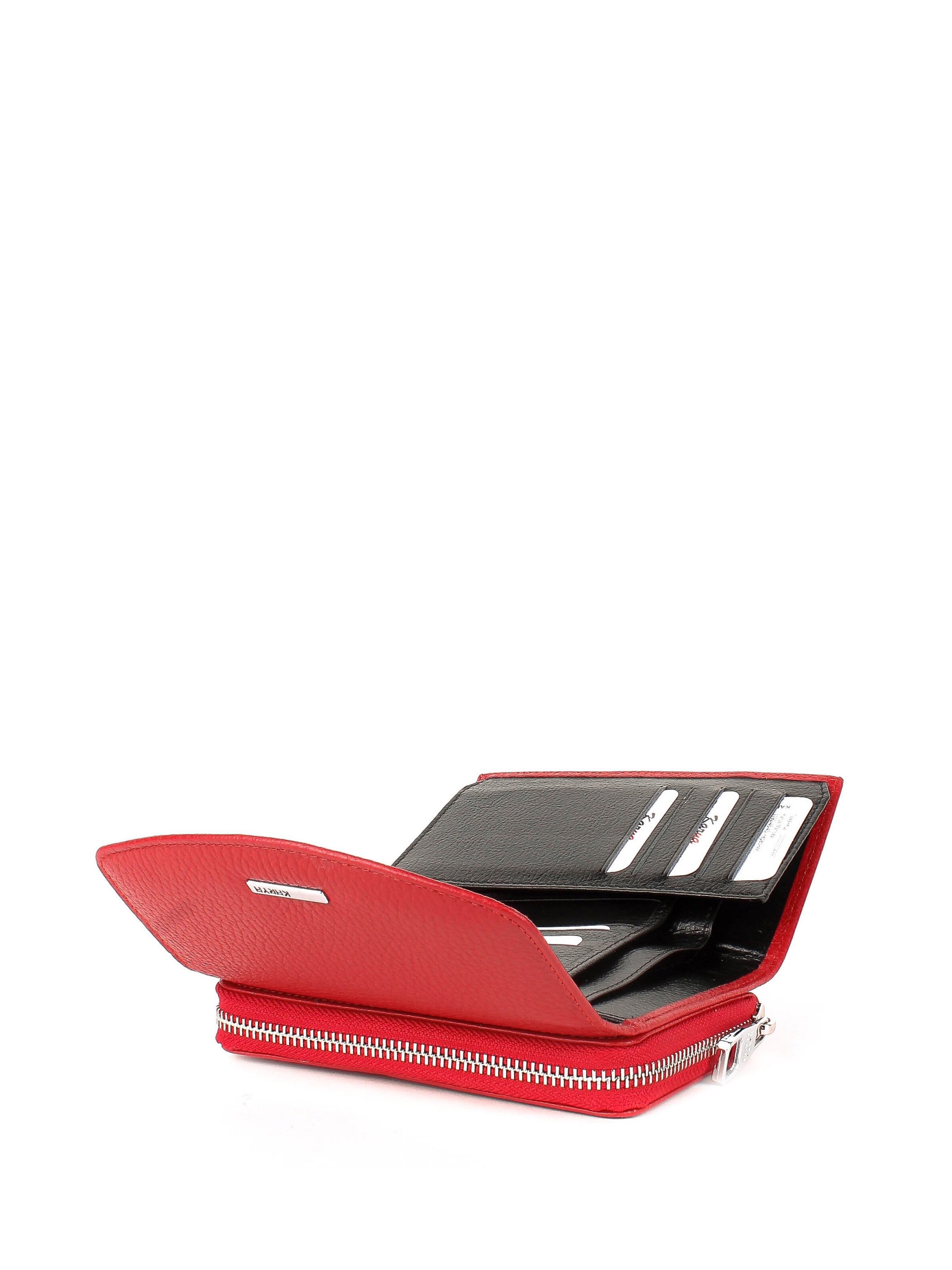 Cartera de piel italiana Rojo 1192-46-45