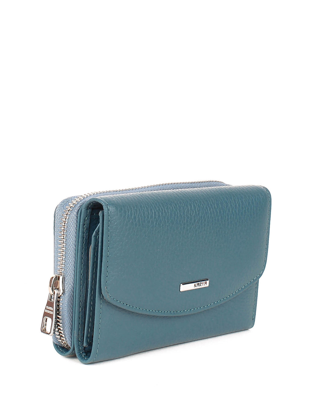 Cartera de piel italiana Темно блакитний 1192-093