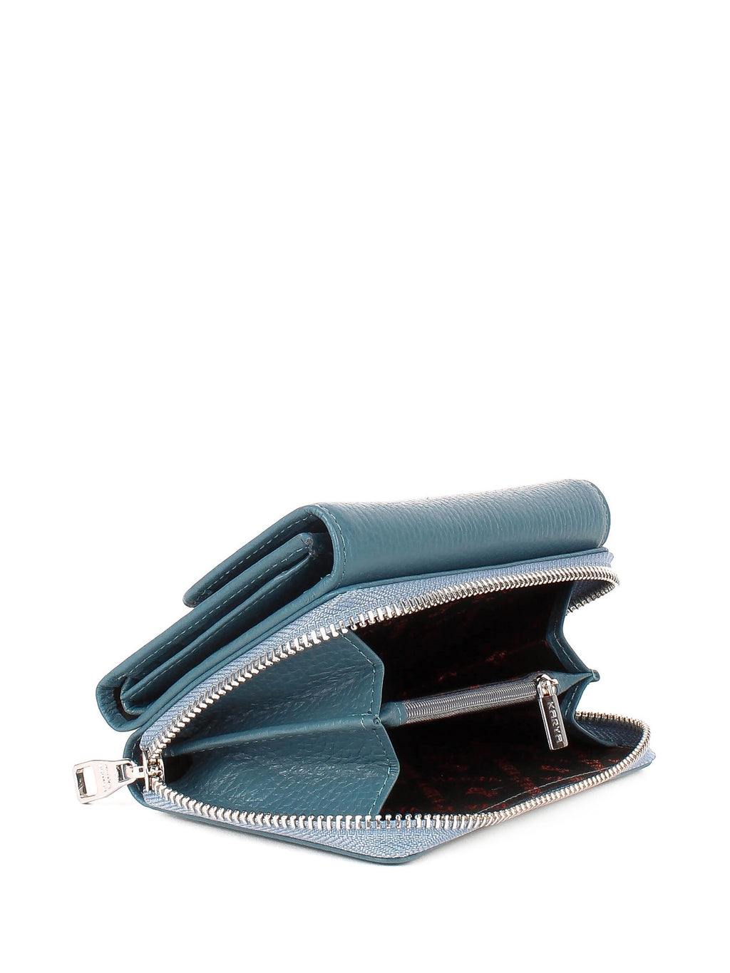 Cartera de piel italiana Темно блакитний 1192-093