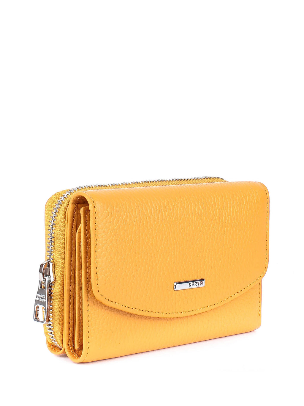 Cartera de piel italiana Amarillo 1192-56