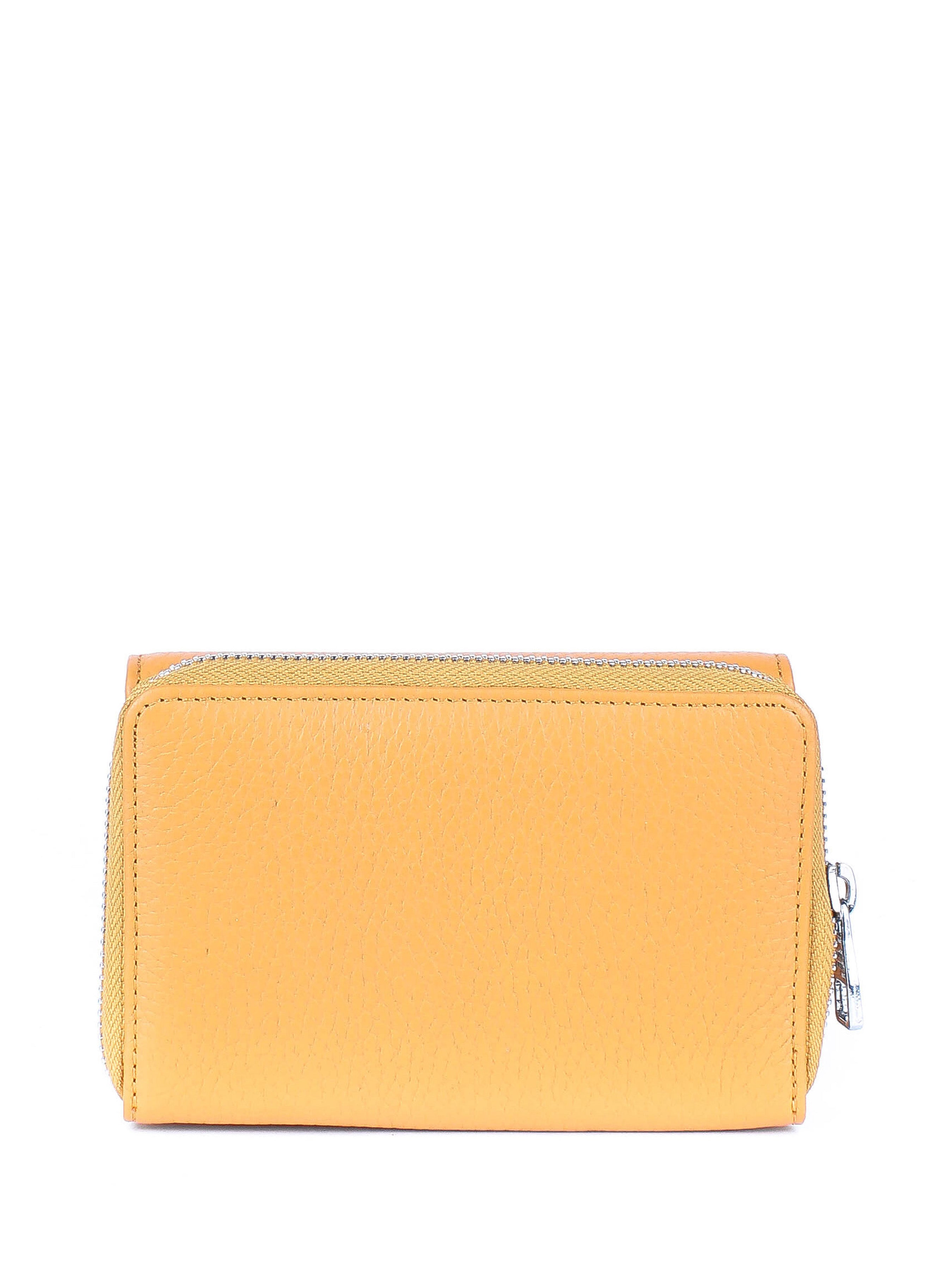 Cartera de piel italiana Amarillo 1192-56